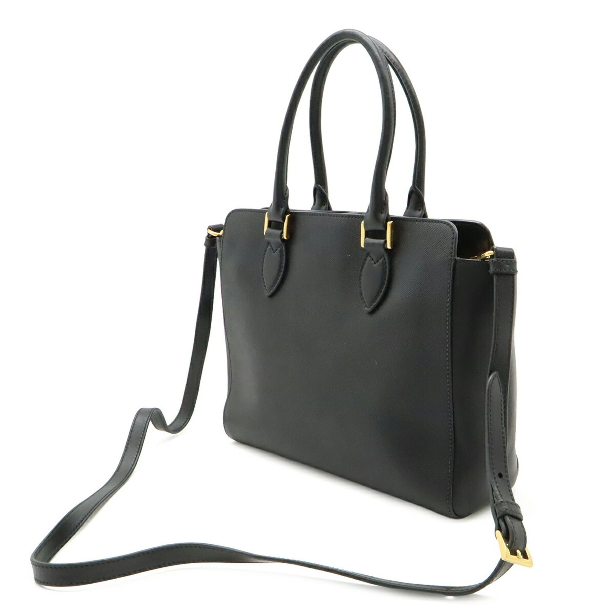 Prada PRADA Saffiano Leather Handbag/Shoulder Bag, NERO (Black), 1BA113 Size ONE SIZE - 3 Thumbnail