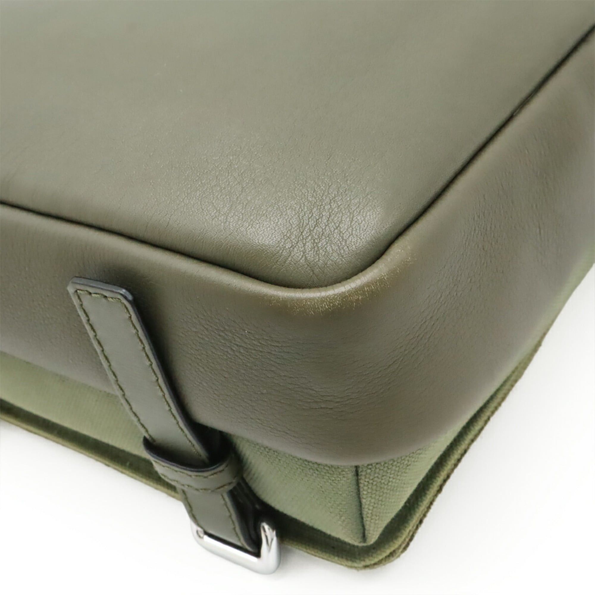 Loewe LOEWE Military Bag XS Shoulder Bag, Canvas and Leather, Khaki Green, B314A72X01 Size ONE SIZE - 4 Thumbnail