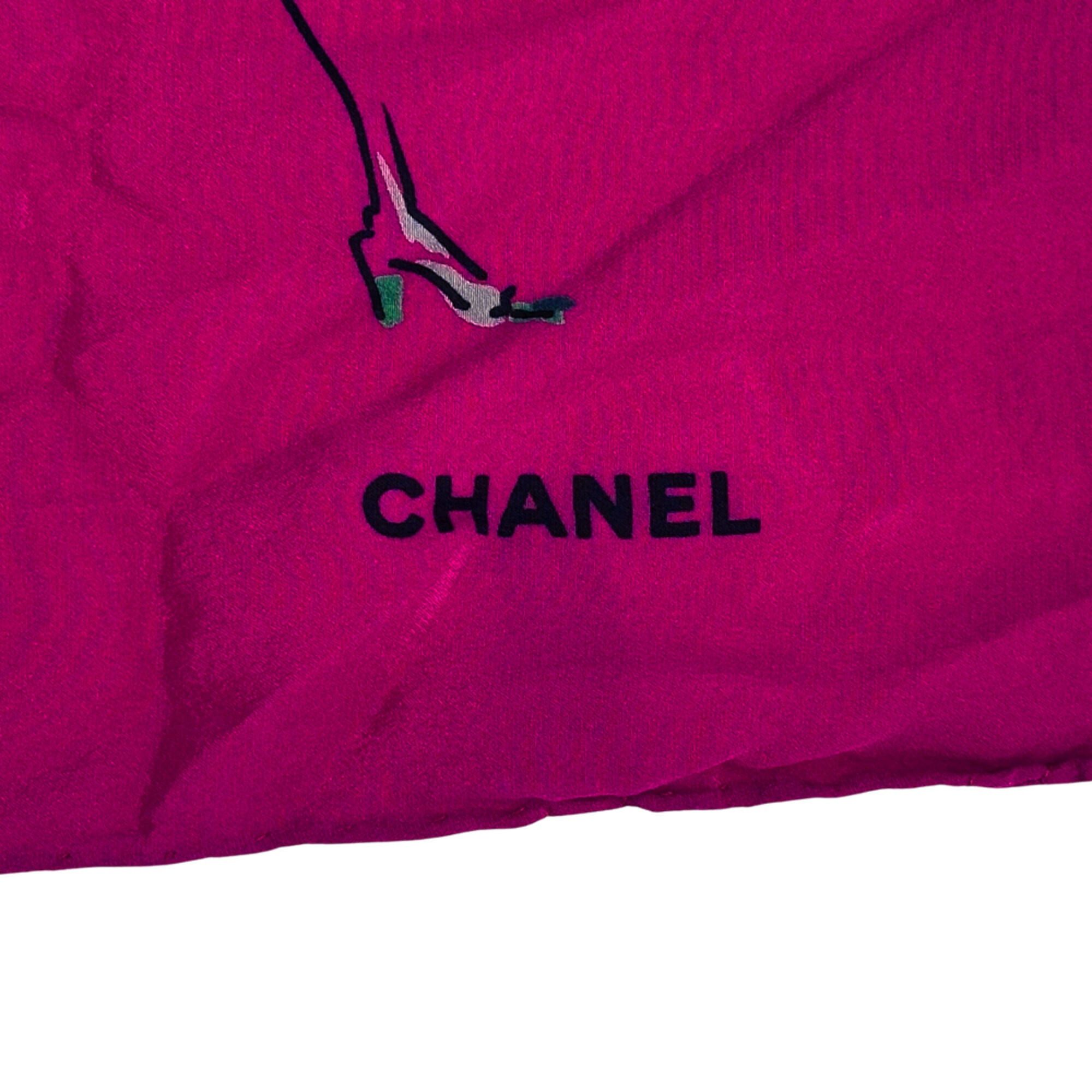 Chanel Chanel scarf, Mademoiselle, women's, brand, silk, purple, sheer. Size ONE SIZE - 2 Thumbnail