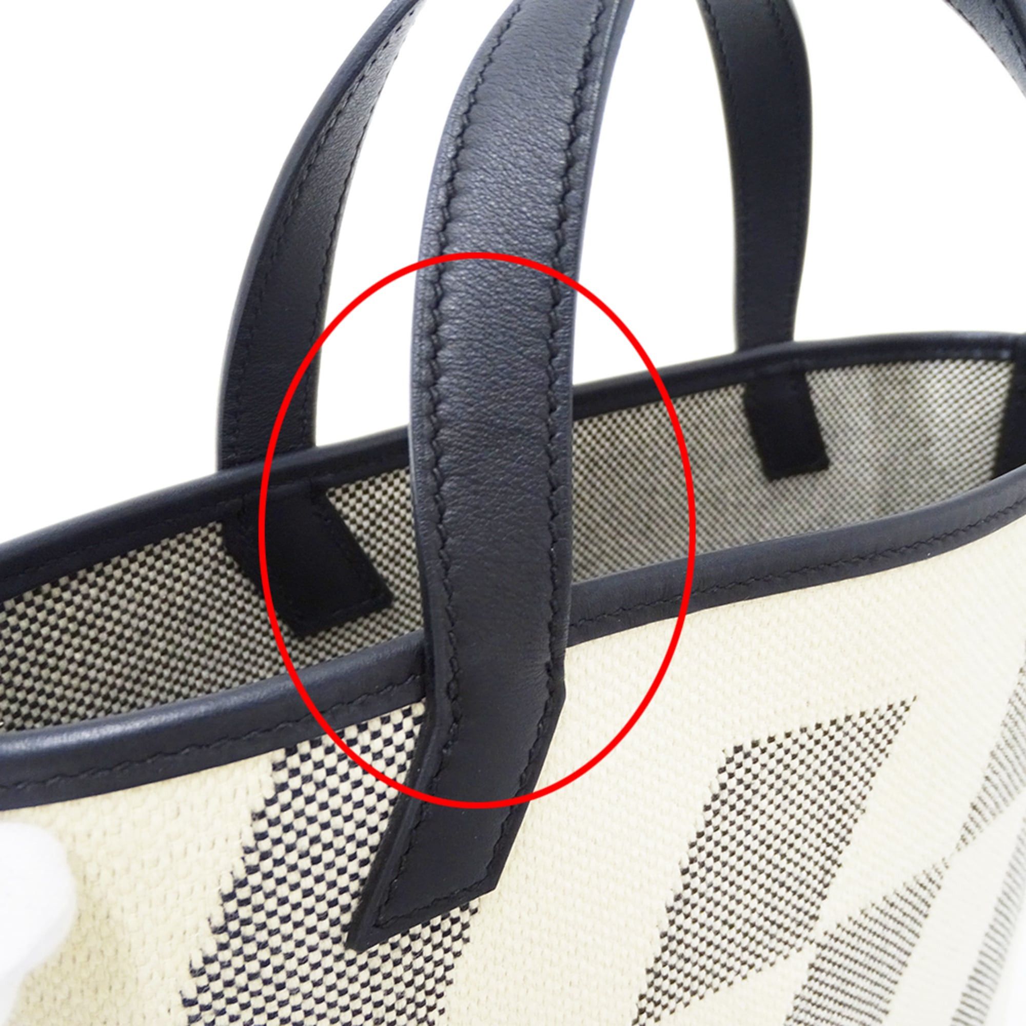 Hermes Hermes handbag for women, brand handbag/shoulder bag, 2-way, H-en-Billet PM, Toile H, black, U stamp. Size ONE SIZE - 12 Thumbnail
