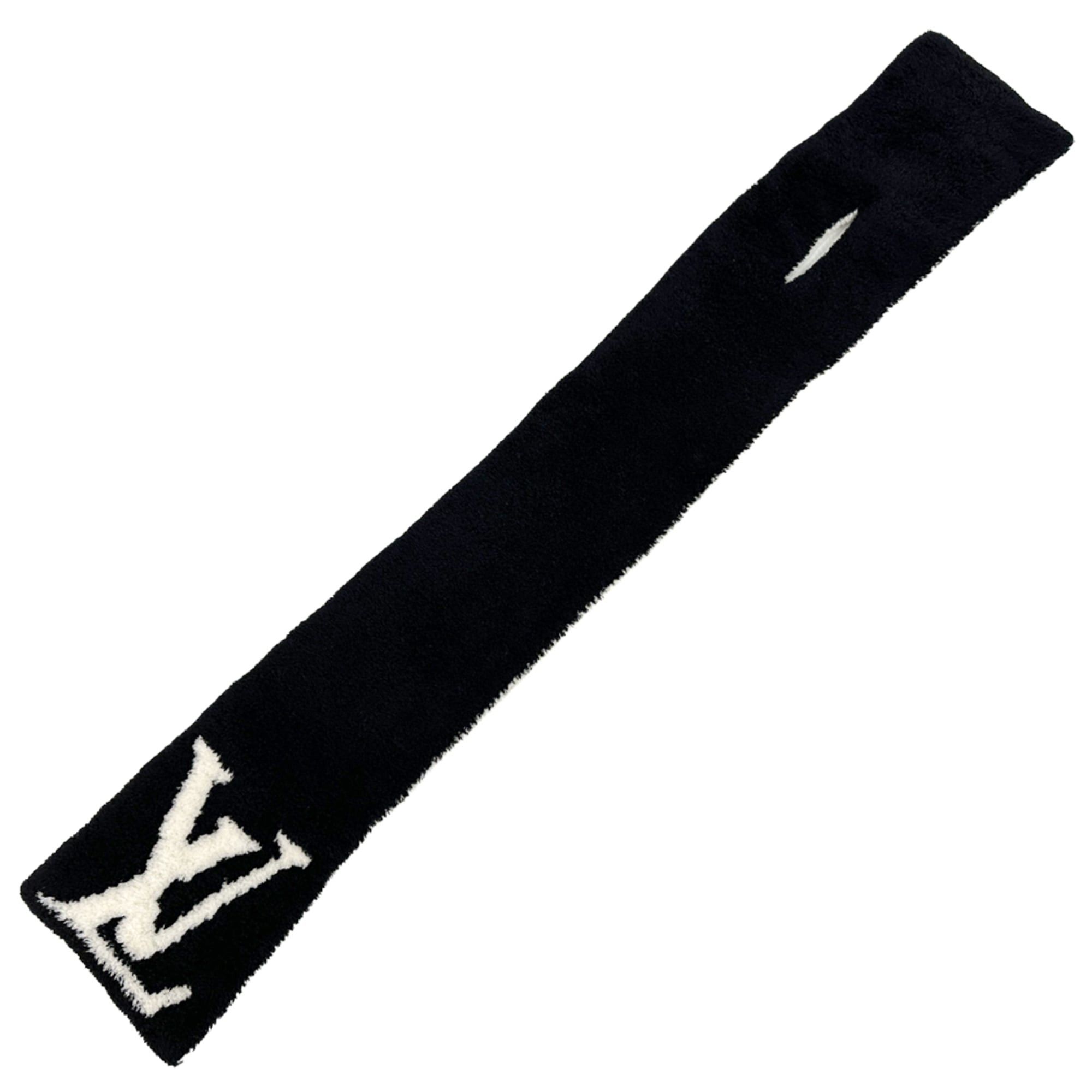 Louis Vuitton Louis Vuitton Scarf Muffler for Women and Men, Brand Stole, Wool, Nylon, Urethane, Comfy, Black, White M79399 Size ONE SIZE - 3 Thumbnail