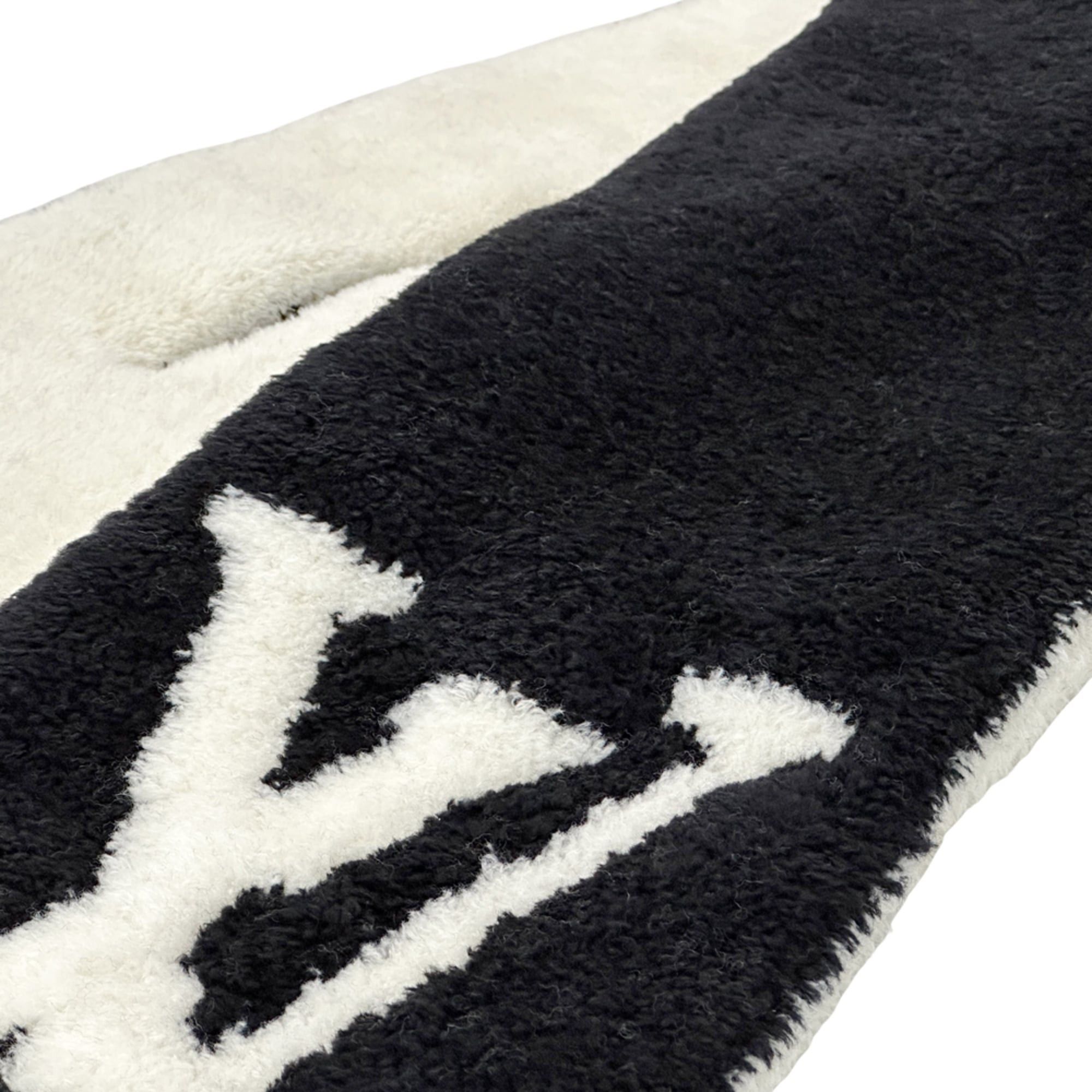 Louis Vuitton Louis Vuitton Scarf Muffler for Women and Men, Brand Stole, Wool, Nylon, Urethane, Comfy, Black, White M79399 Size ONE SIZE - 6 Thumbnail