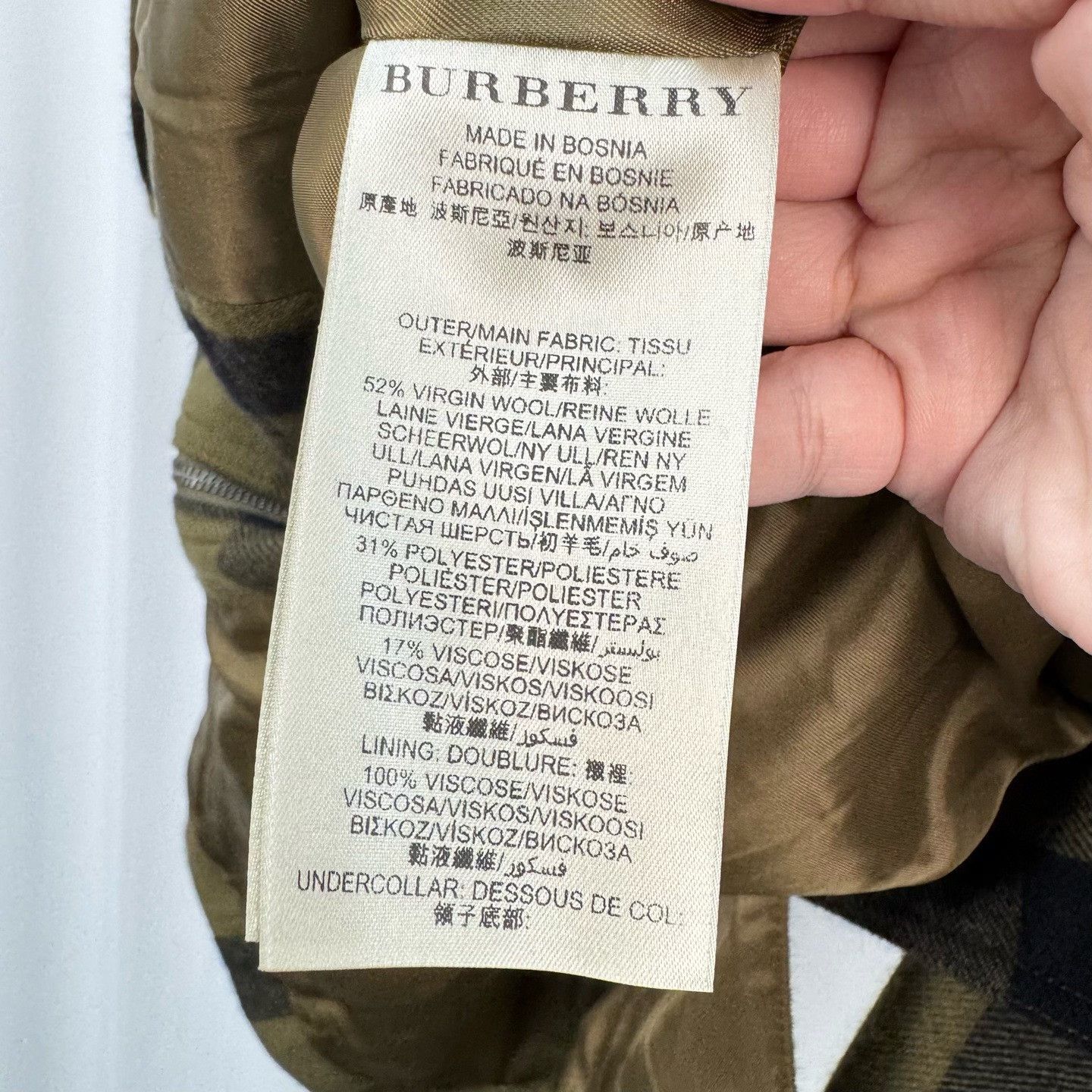Burberry Burberry Wool Plaid Coat Size XXS / US 00 / IT 34 - 6 Thumbnail