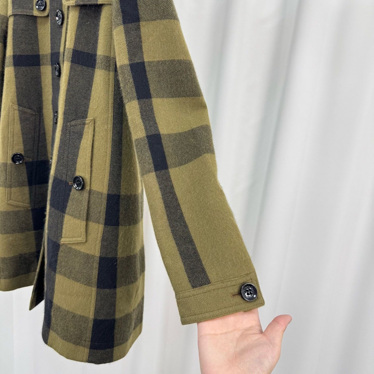 Burberry Burberry Wool Plaid Coat Size XXS / US 00 / IT 34 - 4 Thumbnail