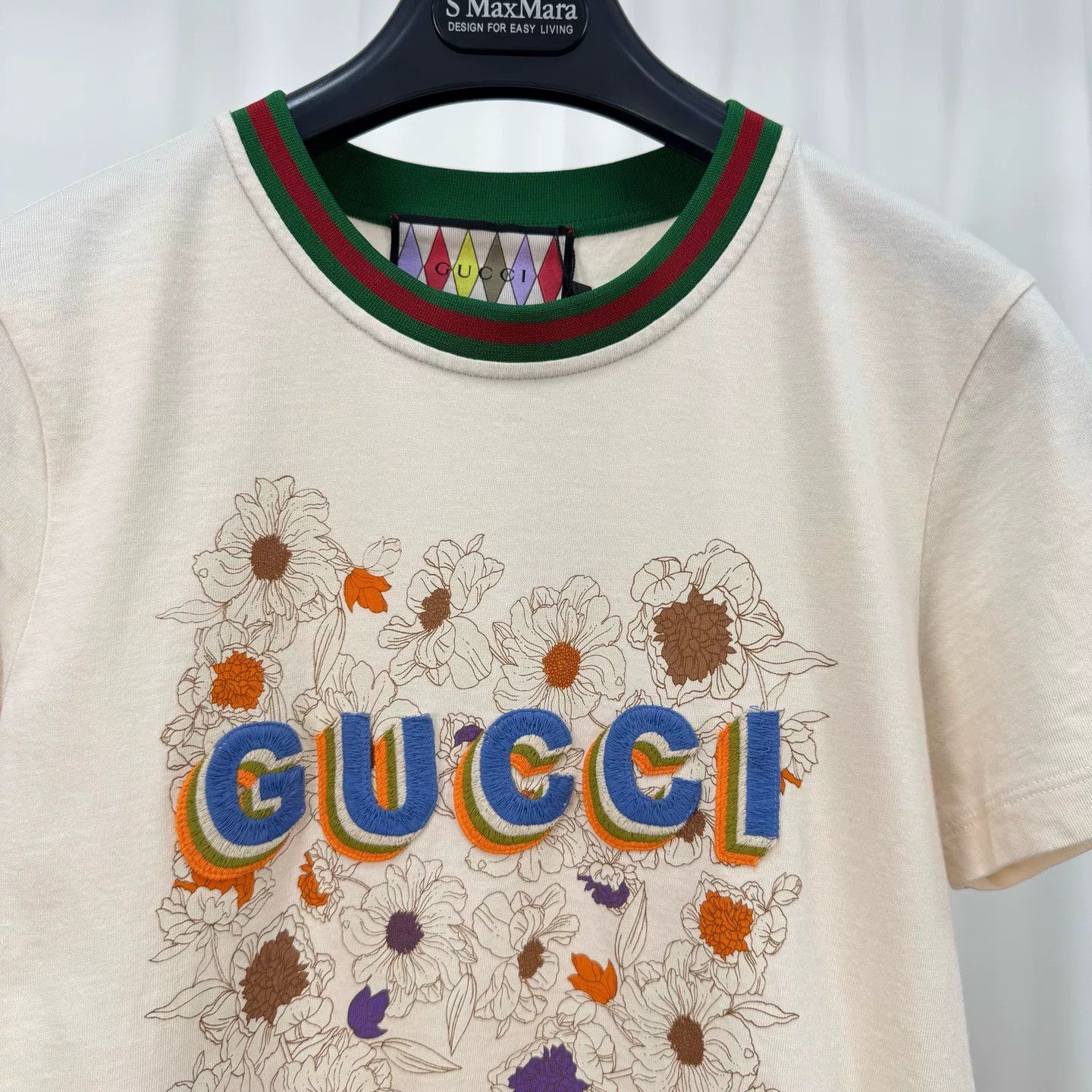 Gucci Gucci Embroidered Floral Letter Short Sleeve Size M / US 6-8 / IT 42-44 - 3 Thumbnail