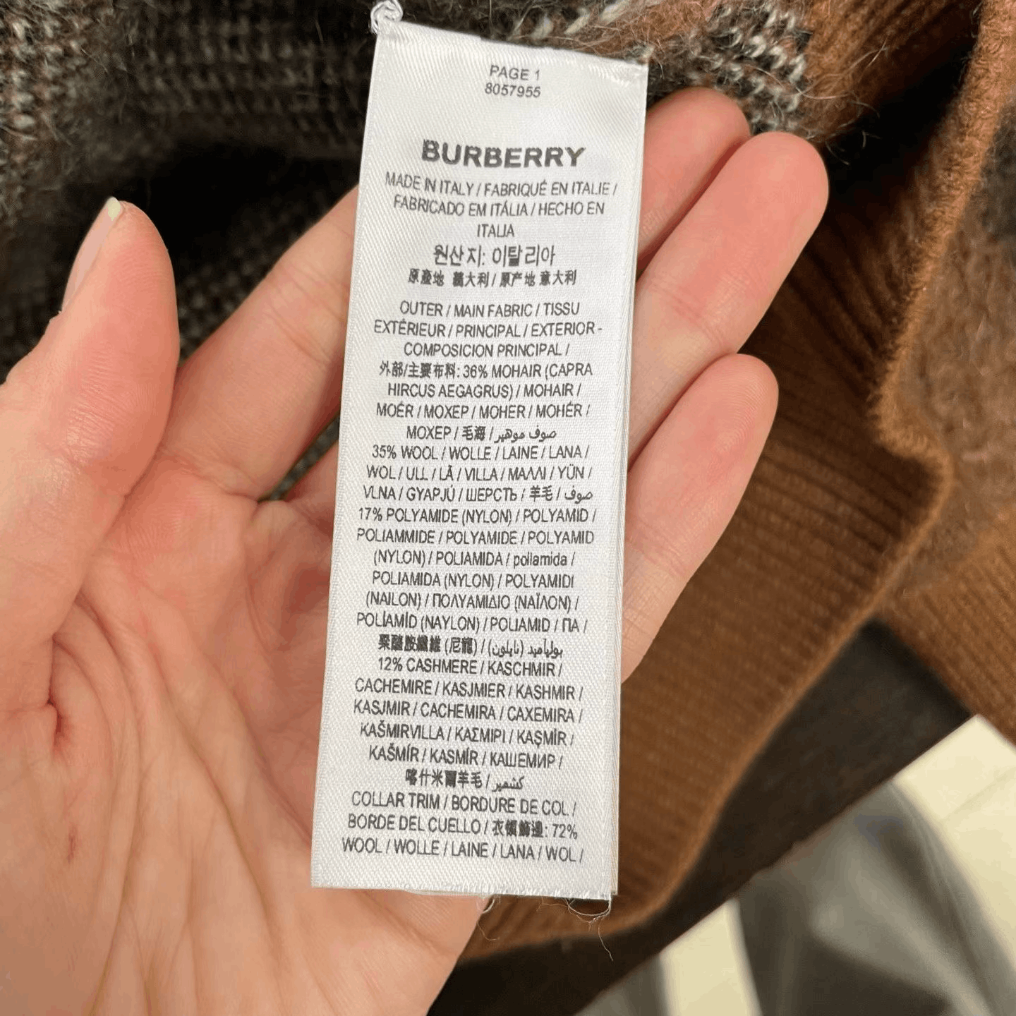 Burberry Burberry Check Mohair Sweater Size S / US 4 / IT 40 - 4 Thumbnail