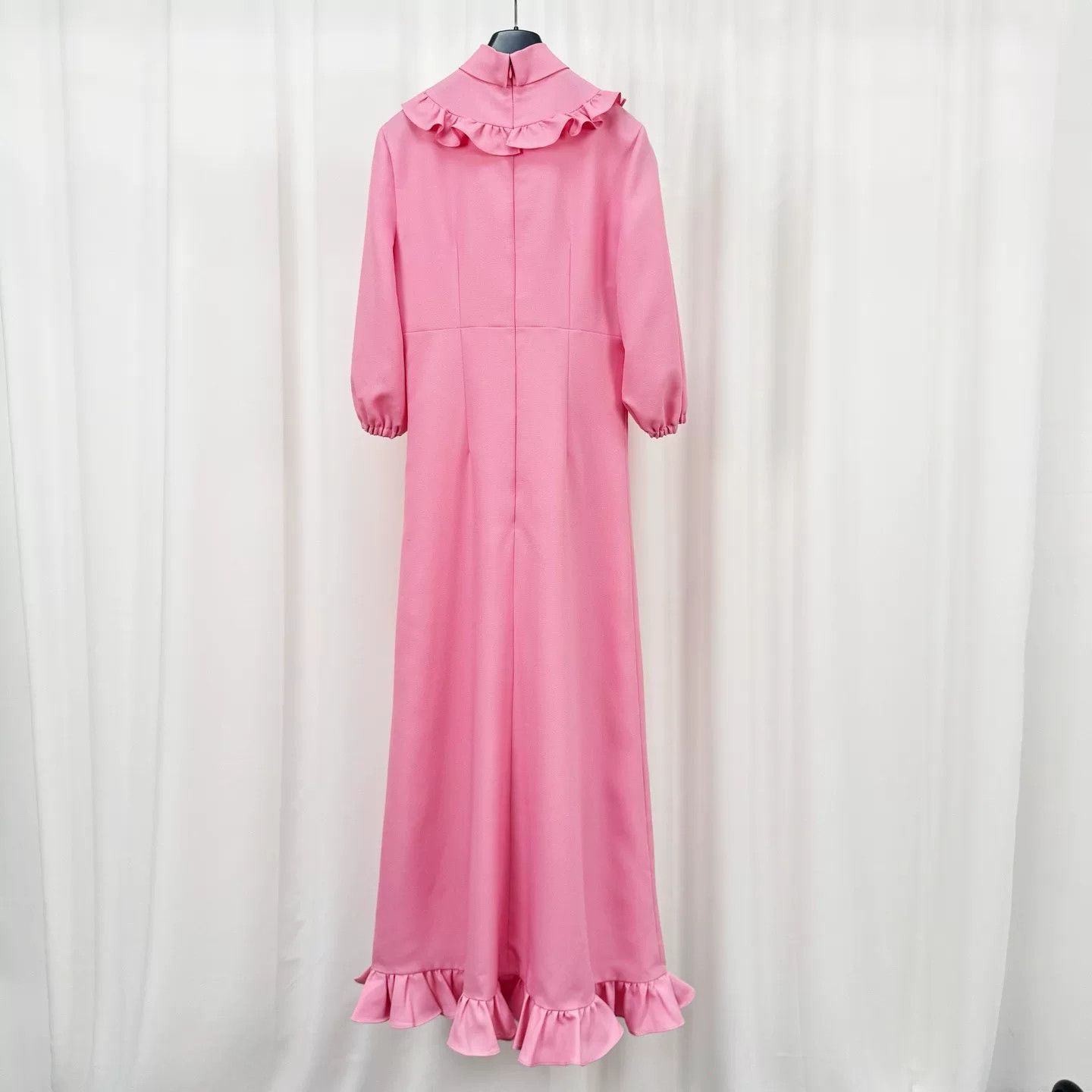 Miu Miu Miu Miu Pink Ruffled Long Dress Size S / US 4 / IT 40 - 2 Thumbnail