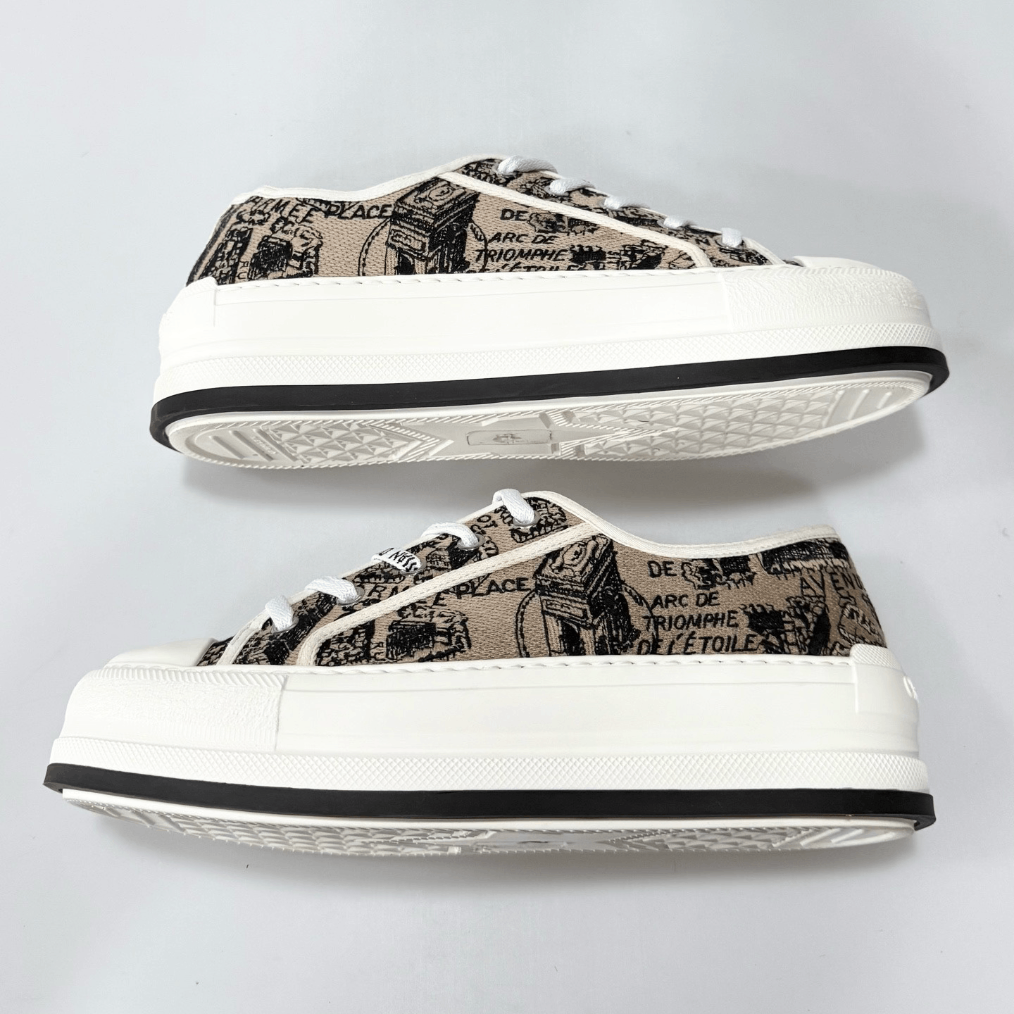 Dior Dior Monogram Embroidery Platform Canvas Shoes Size US 8 / IT 38 - 2 Thumbnail