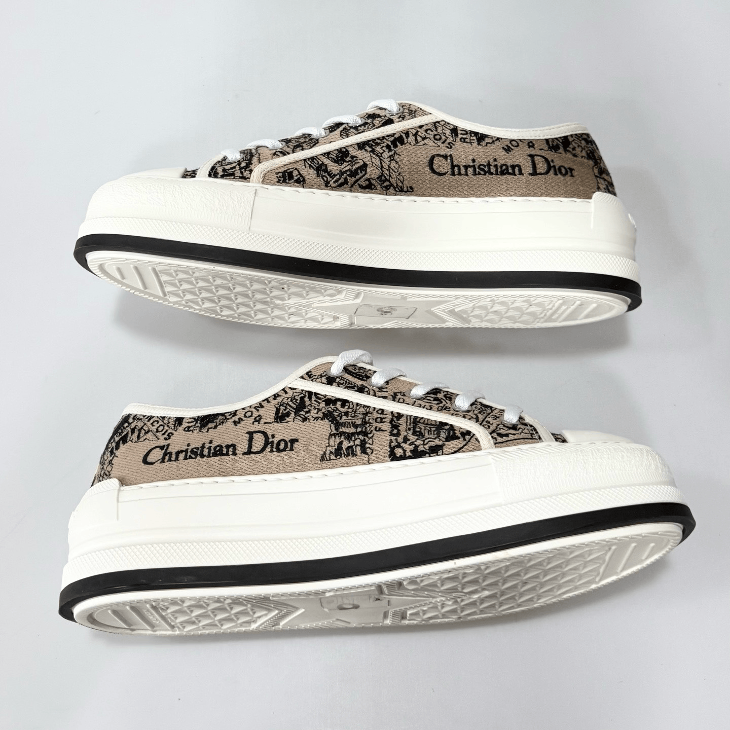 Dior Dior Monogram Embroidery Platform Canvas Shoes Size US 8 / IT 38 - 3 Thumbnail