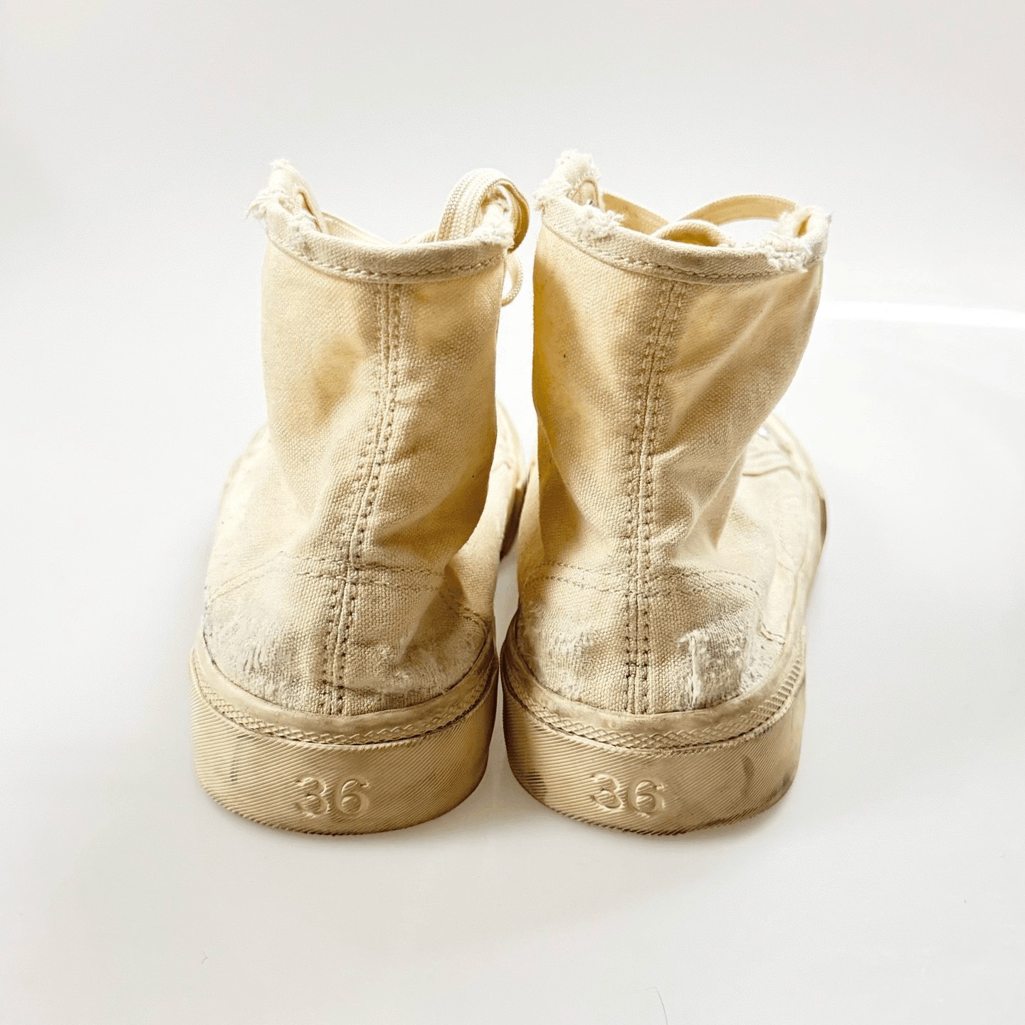 Balenciaga Balenciaga Distressed High-Top Canvas Sneakers Size US 5 / IT 35 - 5 Thumbnail