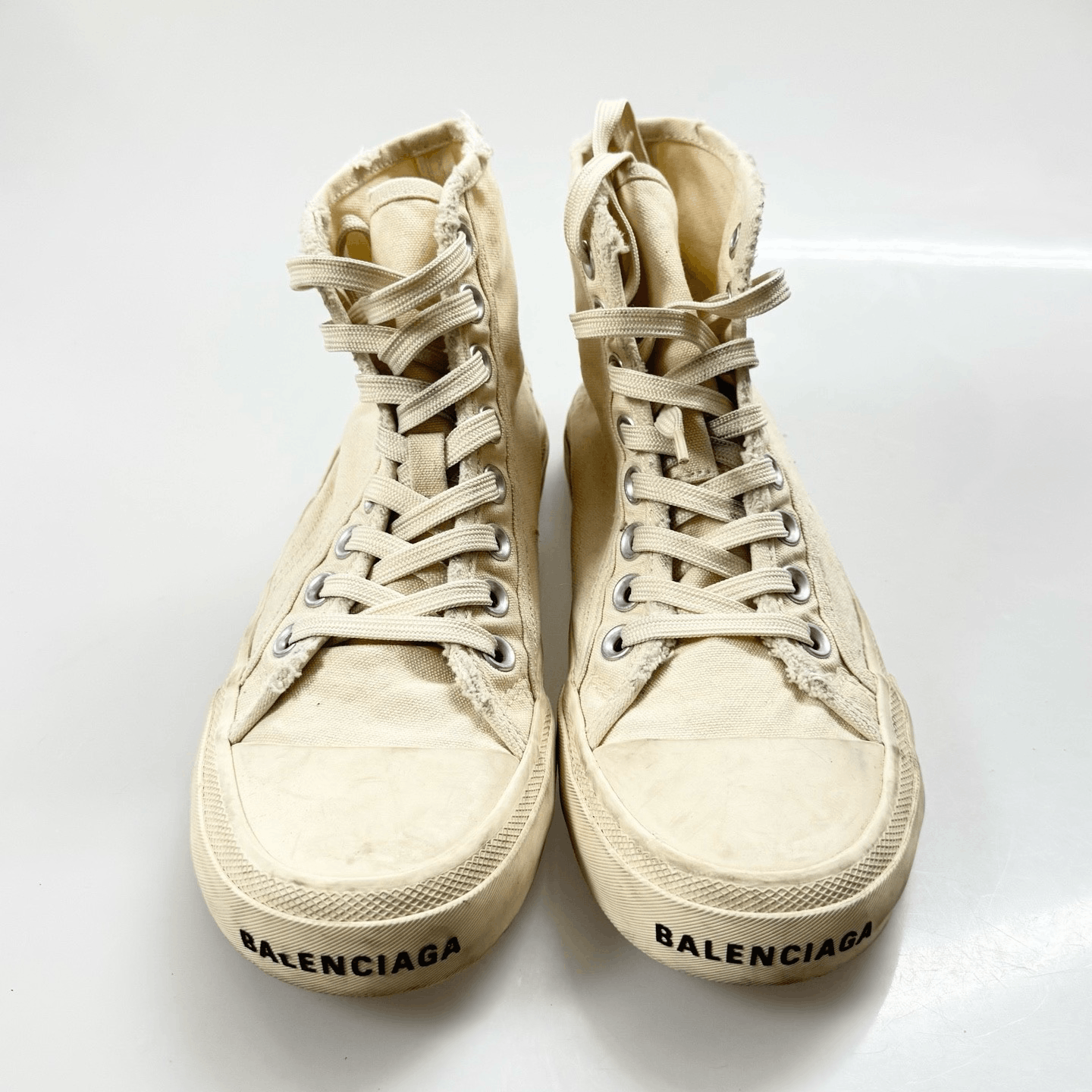 Balenciaga Balenciaga Distressed High-Top Canvas Sneakers Size US 5 / IT 35 - 4 Thumbnail