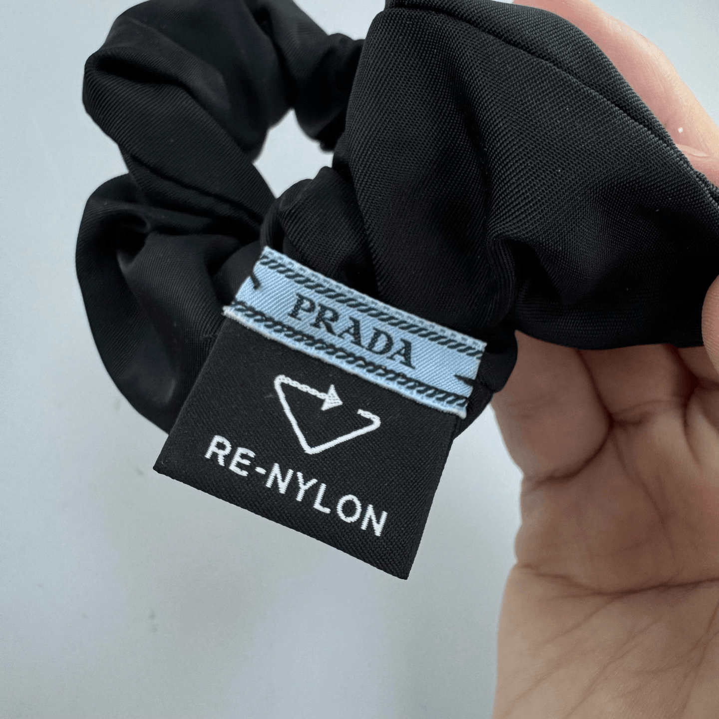 Prada Prada Triangle Logo Nylon Scrunchie Size ONE SIZE - 5 Thumbnail