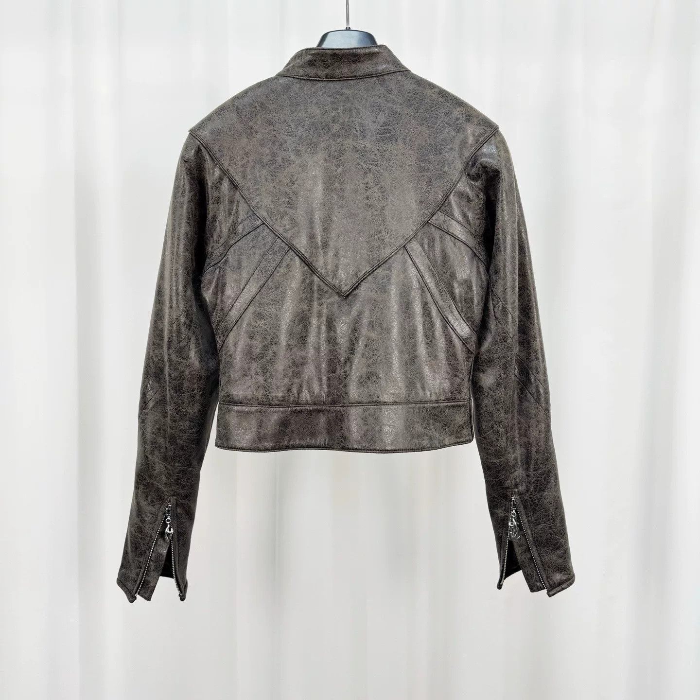 Miaou Miaou Distressed Biker Zip Jacket Size XS / US 0-2 / IT 36-38 - 2 Thumbnail