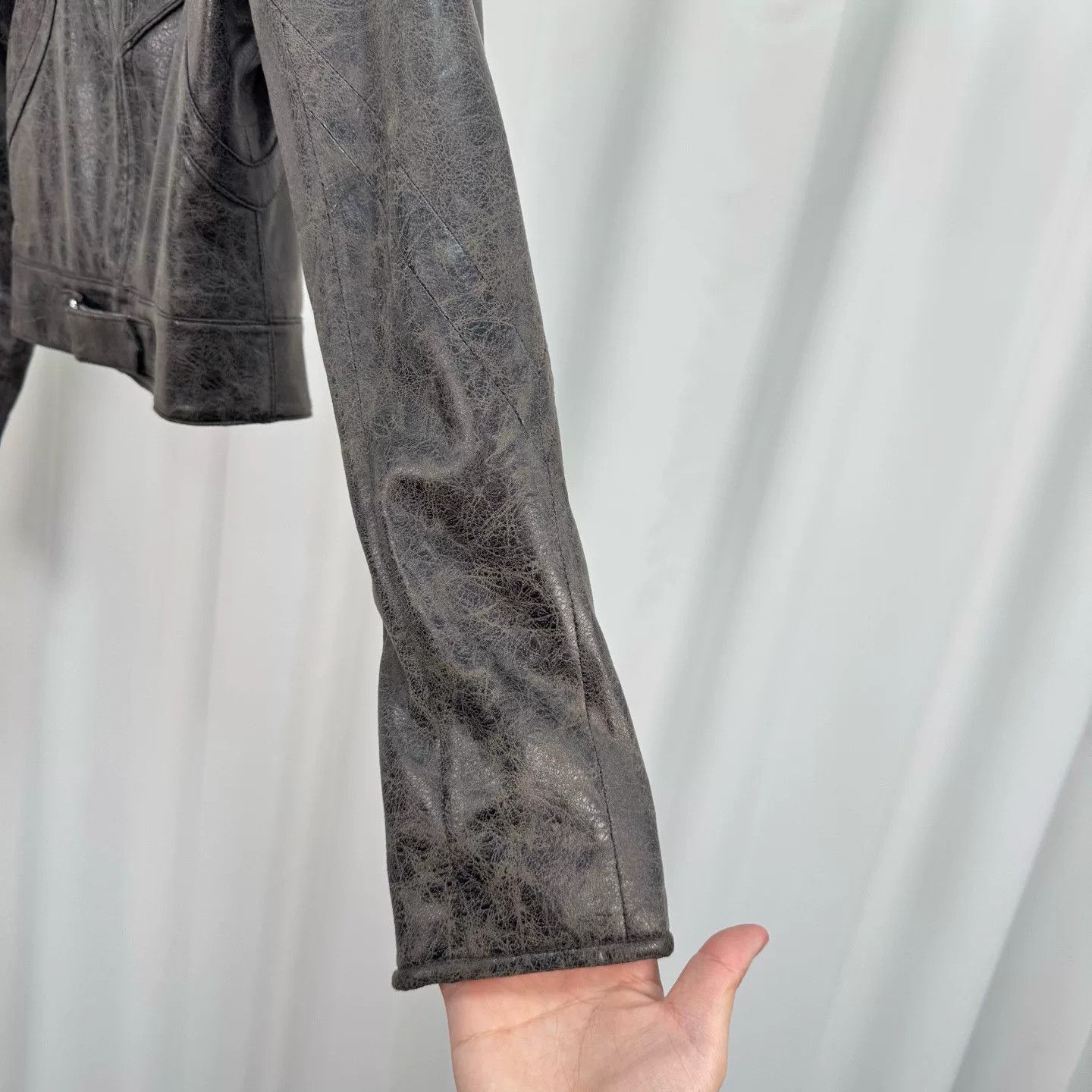 Miaou Miaou Distressed Biker Zip Jacket Size XS / US 0-2 / IT 36-38 - 4 Thumbnail