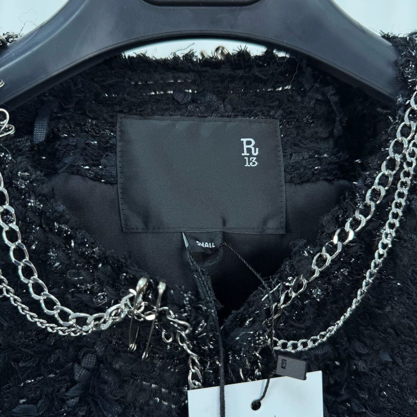 R13 R13 Chain Pin Punk Shoulder-Padded Coat Size S / US 4 / IT 40 - 5 Thumbnail