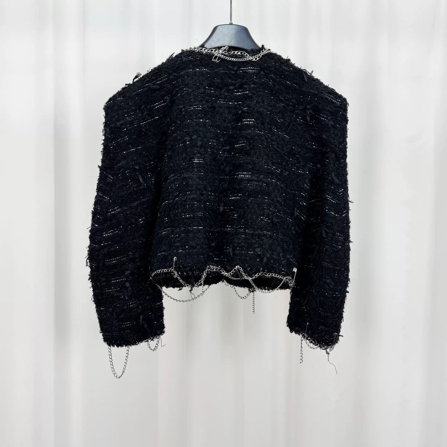 R13 R13 Chain Pin Punk Shoulder-Padded Coat Size S / US 4 / IT 40 - 2 Thumbnail