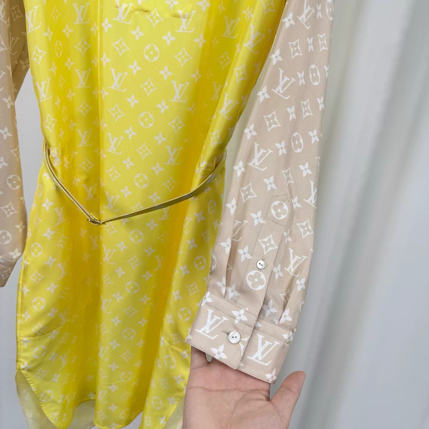 Louis Vuitton Louis Vuitton Colorblock Monogram Silk Dress Size XS / US 0-2 / IT 36-38 - 4 Thumbnail