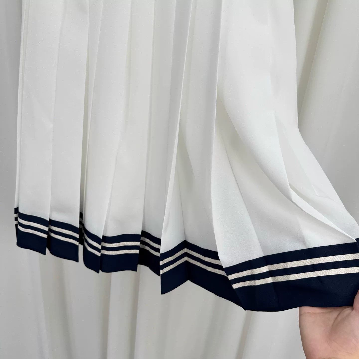 Miu Miu Miu Miu Nautical Pleated Long Skirt Size 38" / US 16 / IT 52 - 4 Thumbnail