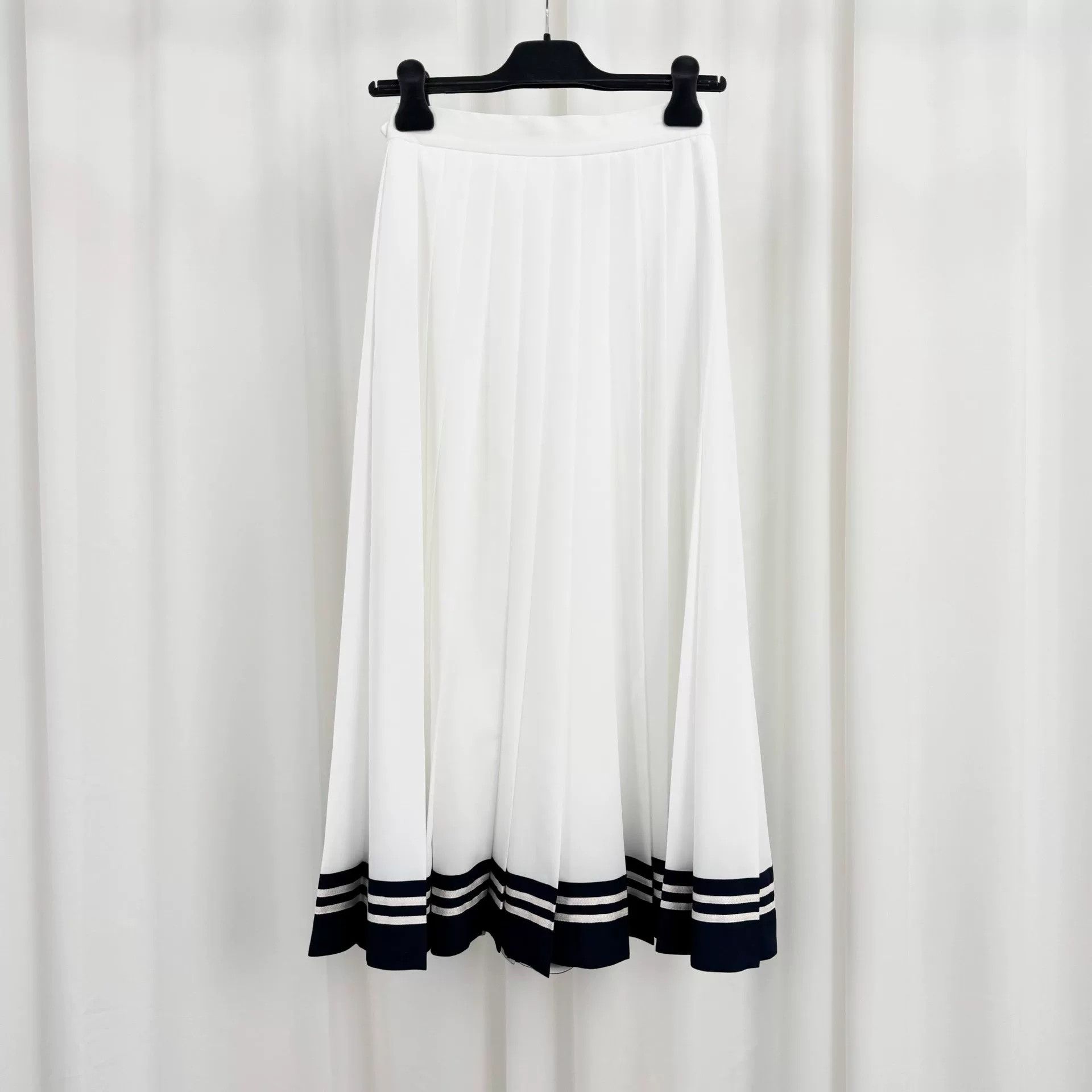 Miu Miu Miu Miu Nautical Pleated Long Skirt Size 38" / US 16 / IT 52 - 2 Thumbnail