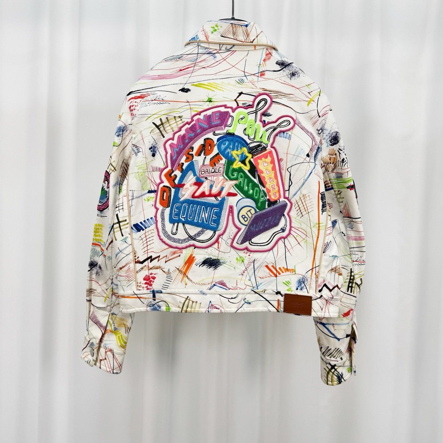 Hermes Hermes 23SS Graffiti Embroidery Denim Jacket Size S / US 4 / IT 40 - 2 Thumbnail