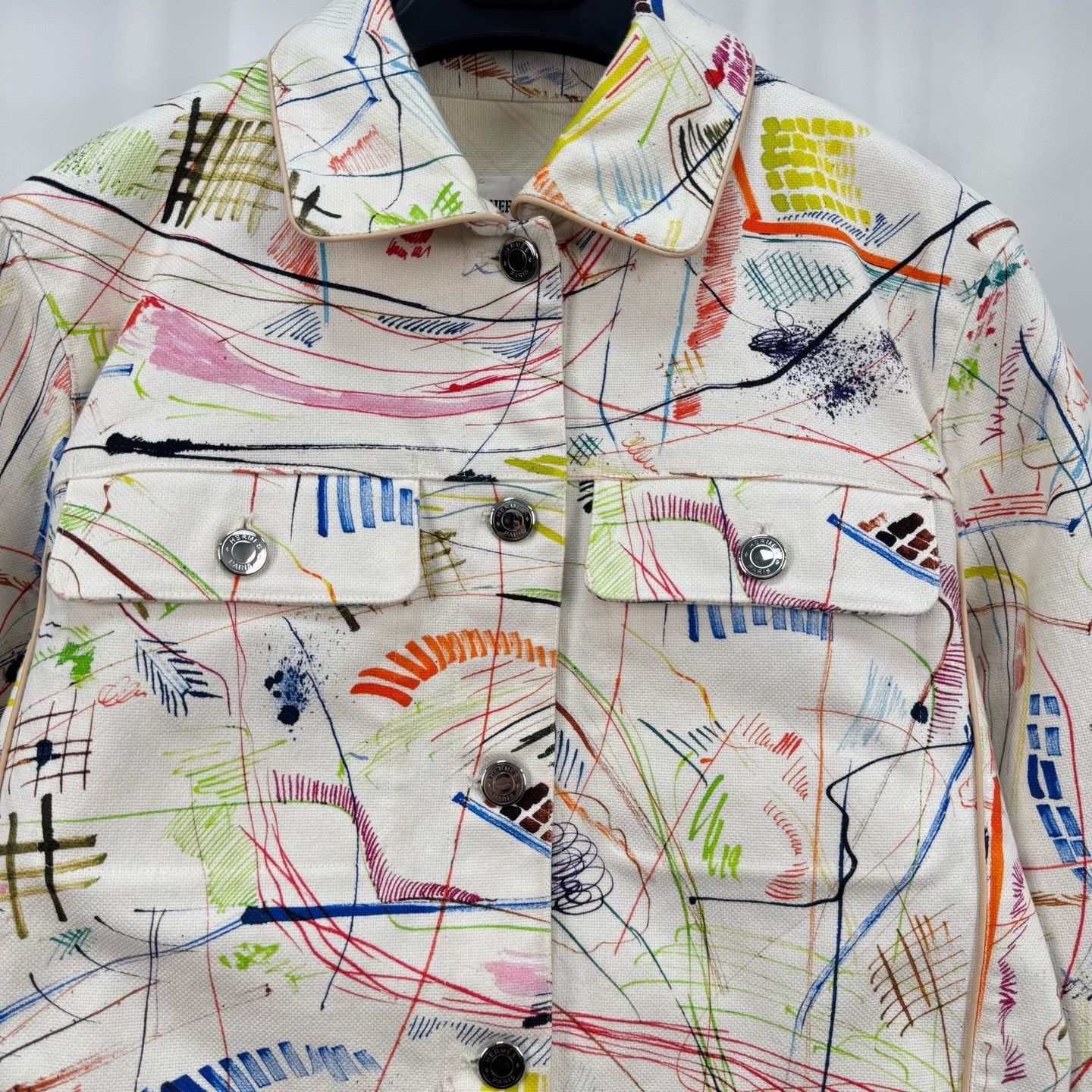 Hermes Hermes 23SS Graffiti Embroidery Denim Jacket Size S / US 4 / IT 40 - 3 Thumbnail