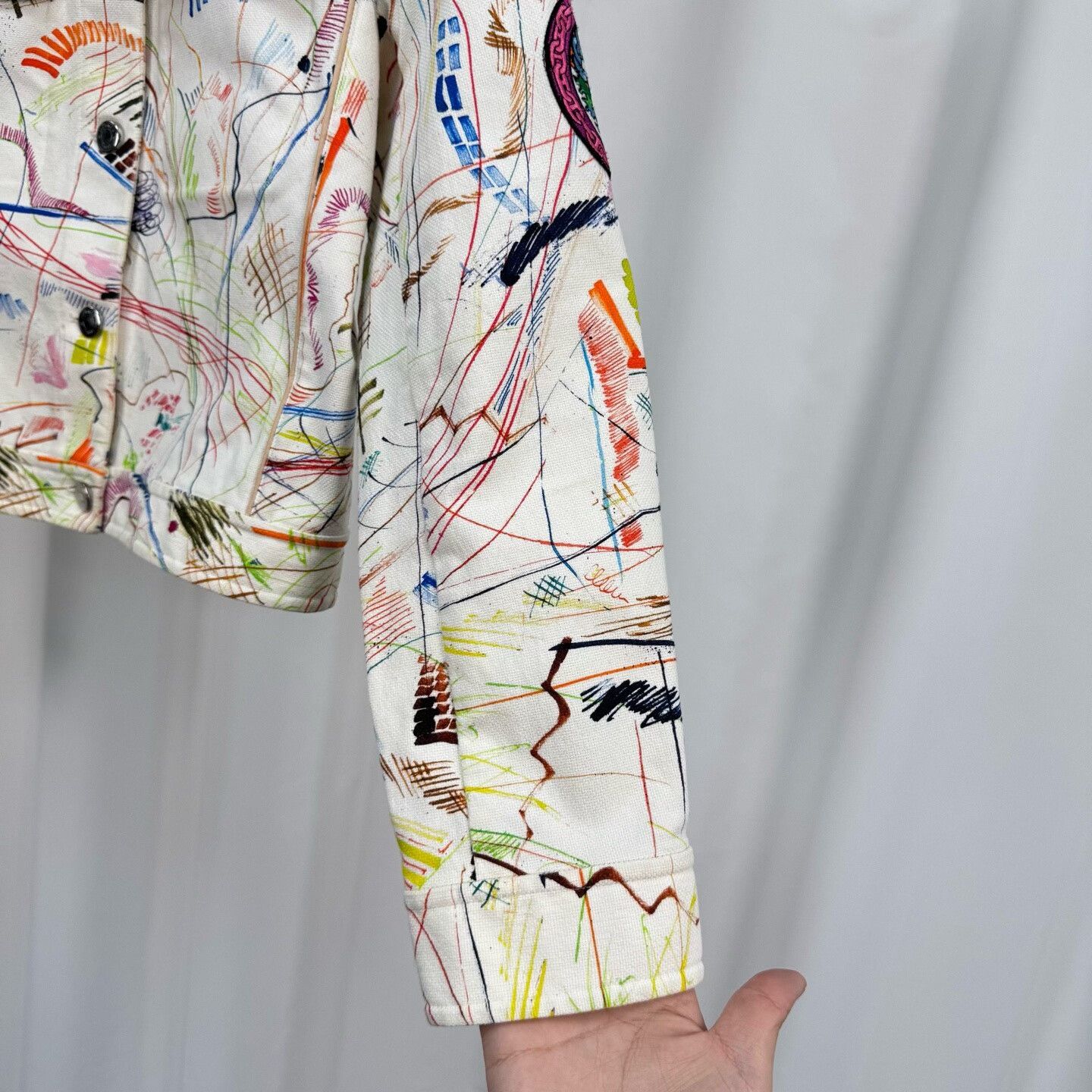 Hermes Hermes 23SS Graffiti Embroidery Denim Jacket Size S / US 4 / IT 40 - 4 Thumbnail