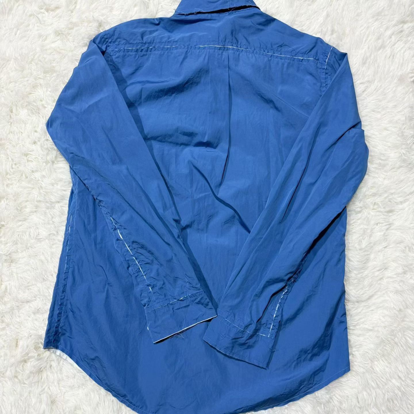 Miu Miu Miumiu Frayed Trim Poplin Long-Sleeve Shirt Size S / US 4 / IT 40 - 2 Thumbnail