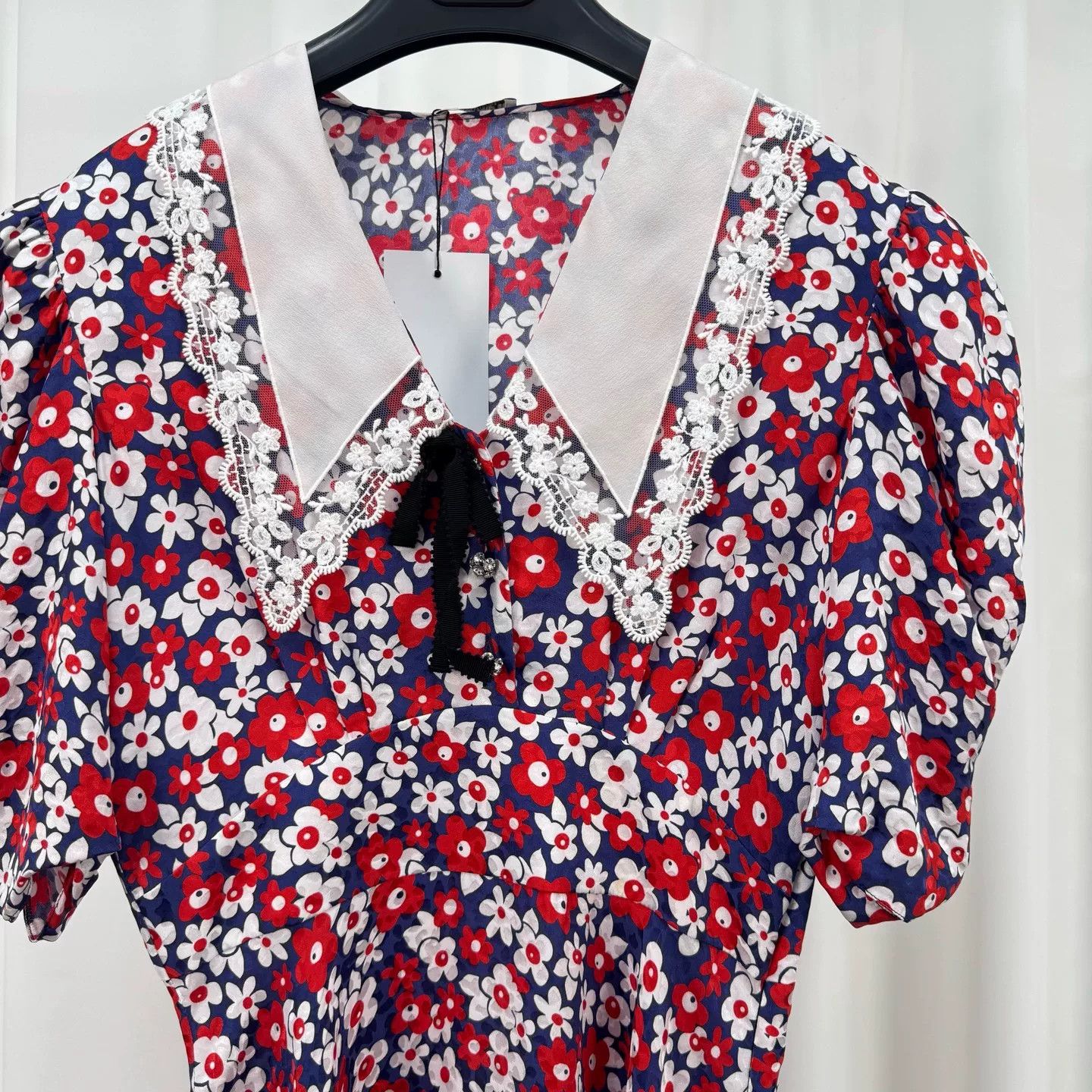 Miu Miu Miu Miu Floral Crystal Lace Dress Size XS / US 0-2 / IT 36-38 - 3 Thumbnail
