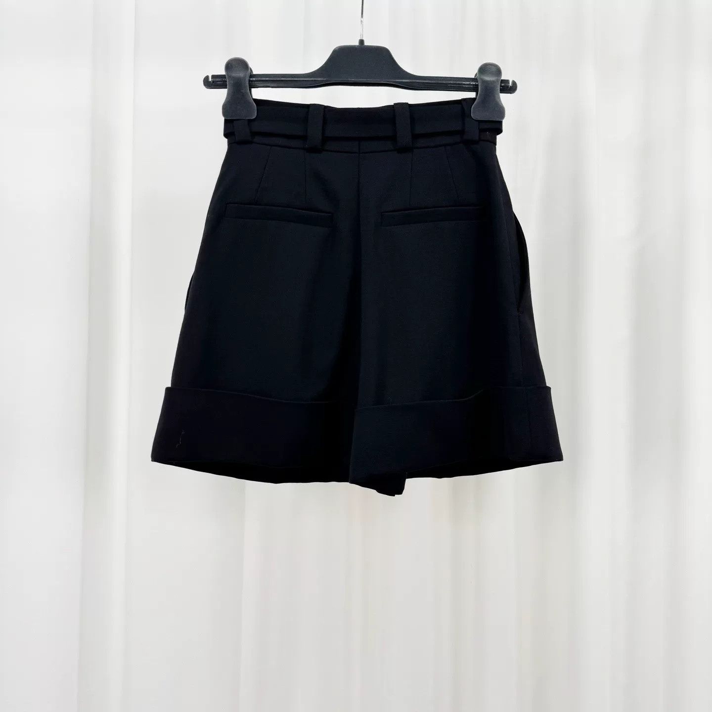 Miu Miu Miu Miu Black Diamond Buckle Wool Shorts Size 36" / US 14 / IT 50 - 2 Thumbnail