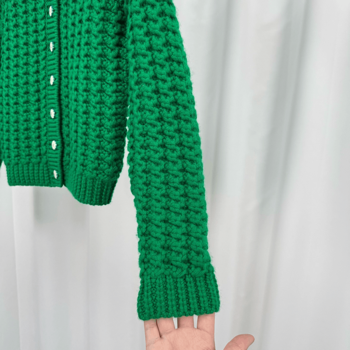 Miu Miu Miu Miu White Collar Green Cashmere Cardigan Size XS / US 0-2 / IT 36-38 - 4 Thumbnail