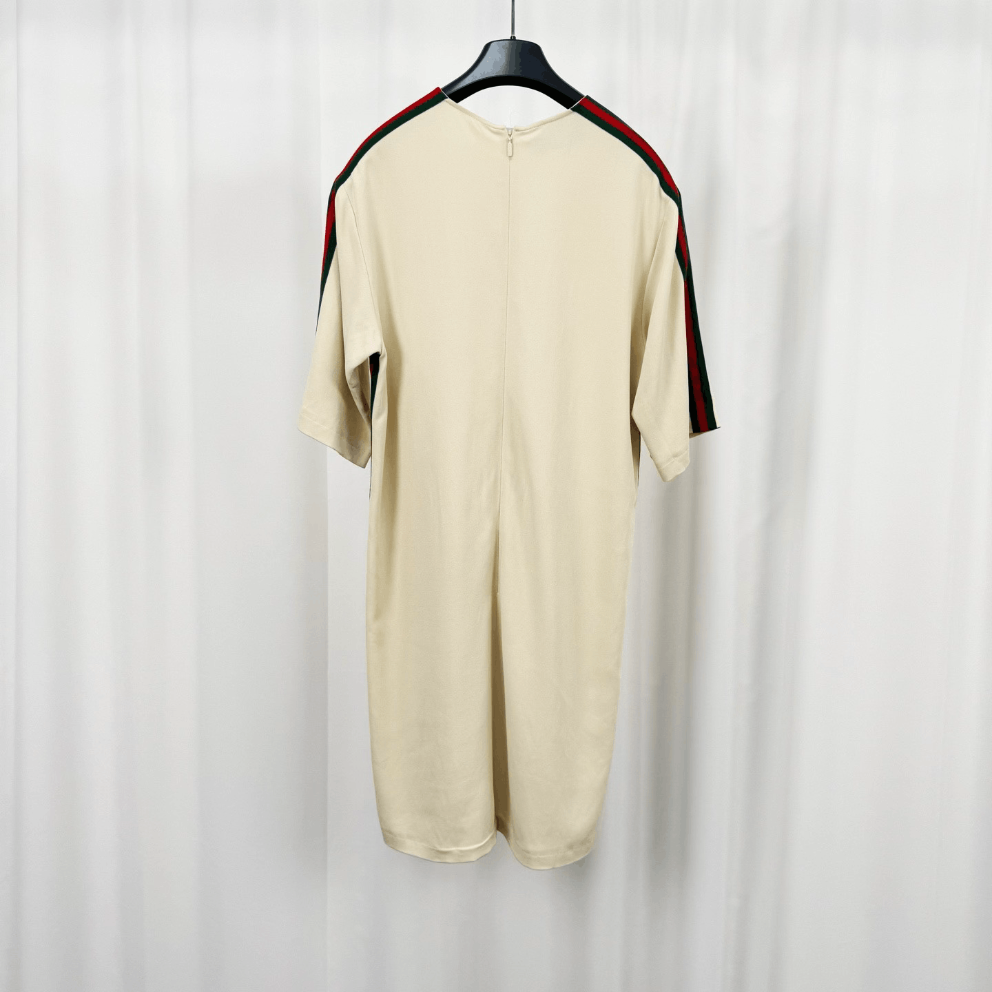 Gucci Gucci Beige Red Green Ribbon Dress Size S / US 4 / IT 40 - 2 Thumbnail
