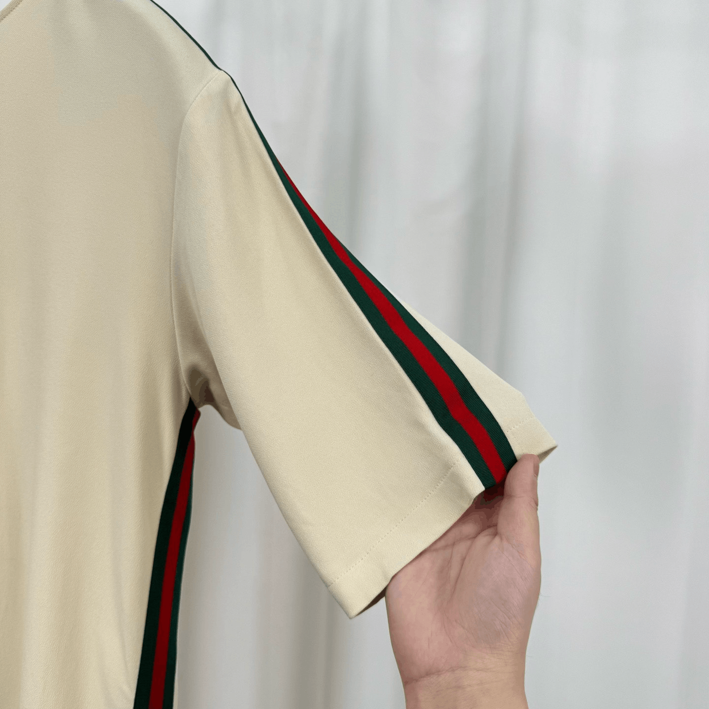 Gucci Gucci Beige Red Green Ribbon Dress Size S / US 4 / IT 40 - 4 Thumbnail