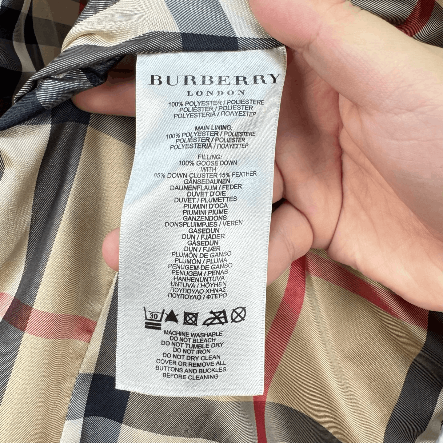 Burberry Burberry Check Lined Down Jacket Size XS / US 0-2 / IT 36-38 - 7 Thumbnail