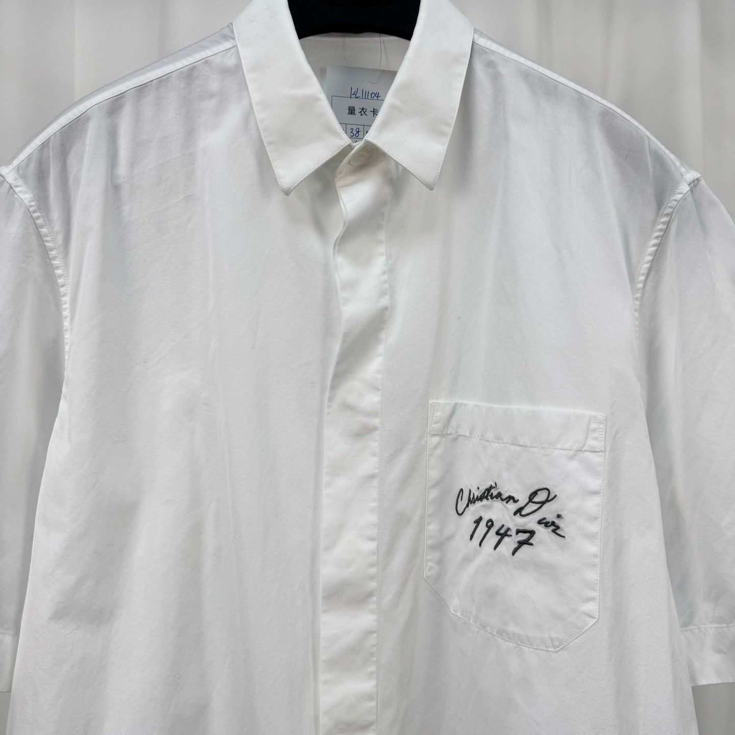 Dior Dior Embroidered Script Logo Short-Sleeve Shirt Size S / US 4 / IT 40 - 3 Thumbnail