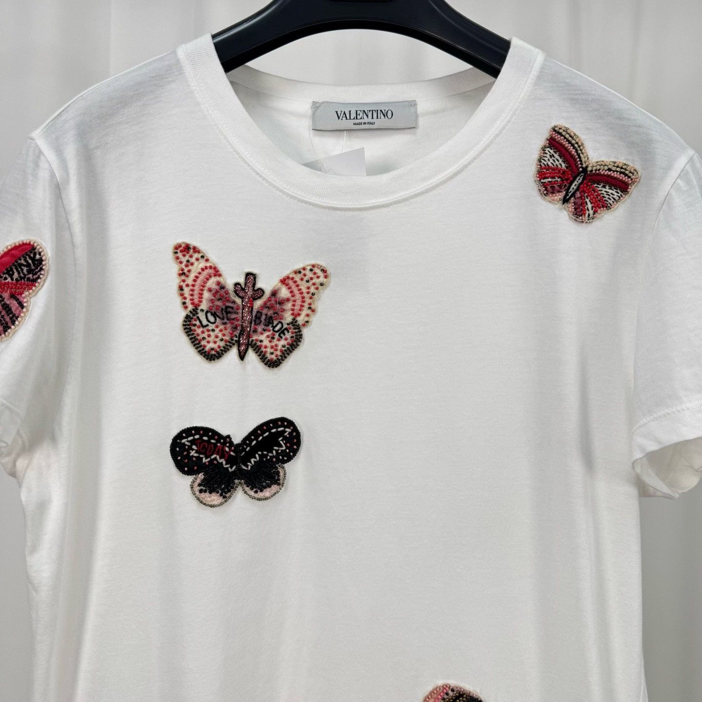 Valentino Valentino Embroidered Beaded Butterfly Short Sleeve Size M / US 6-8 / IT 42-44 - 3 Thumbnail
