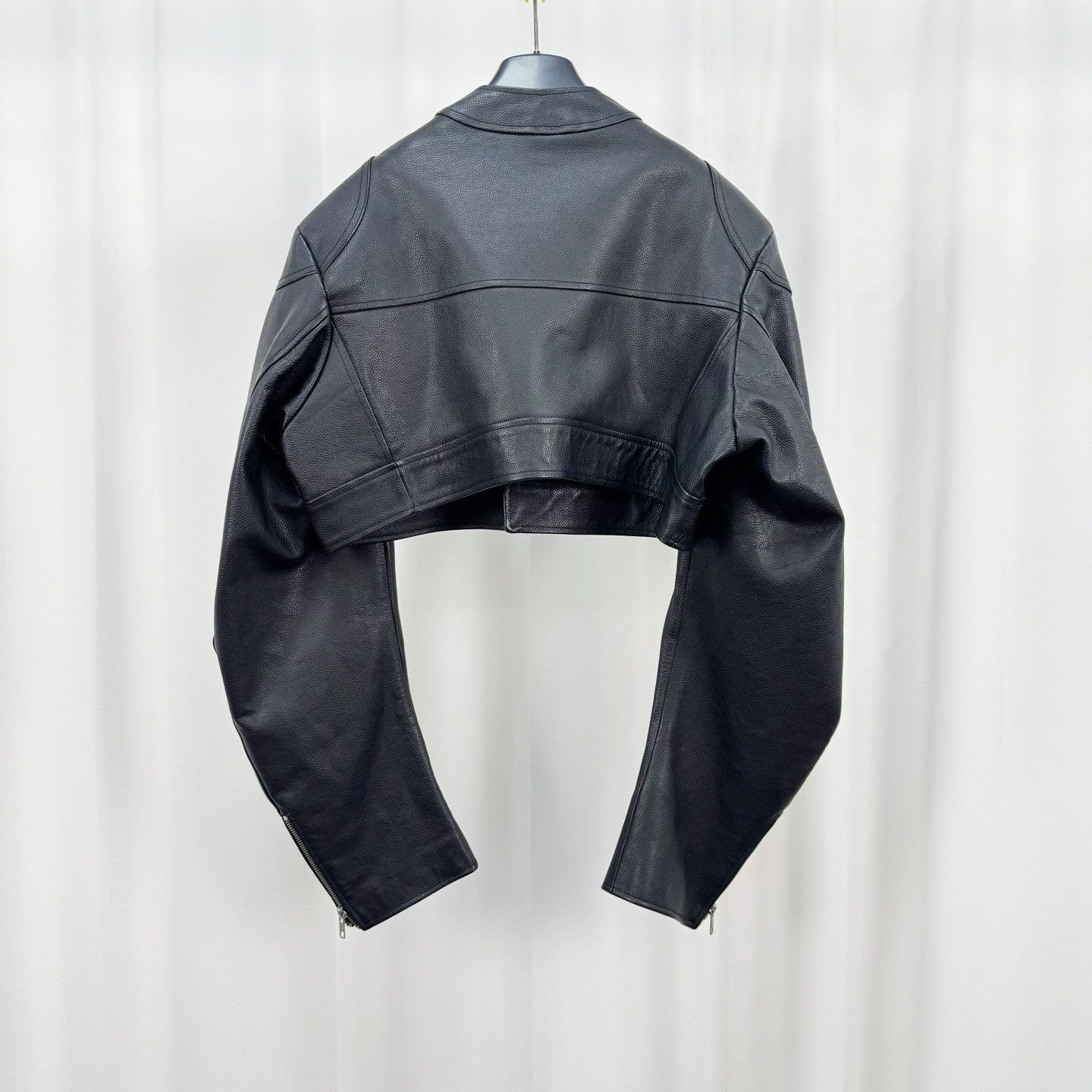 Other Nina Mounah Short Leather Jacket Size XS / US 0-2 / IT 36-38 - 2 Thumbnail