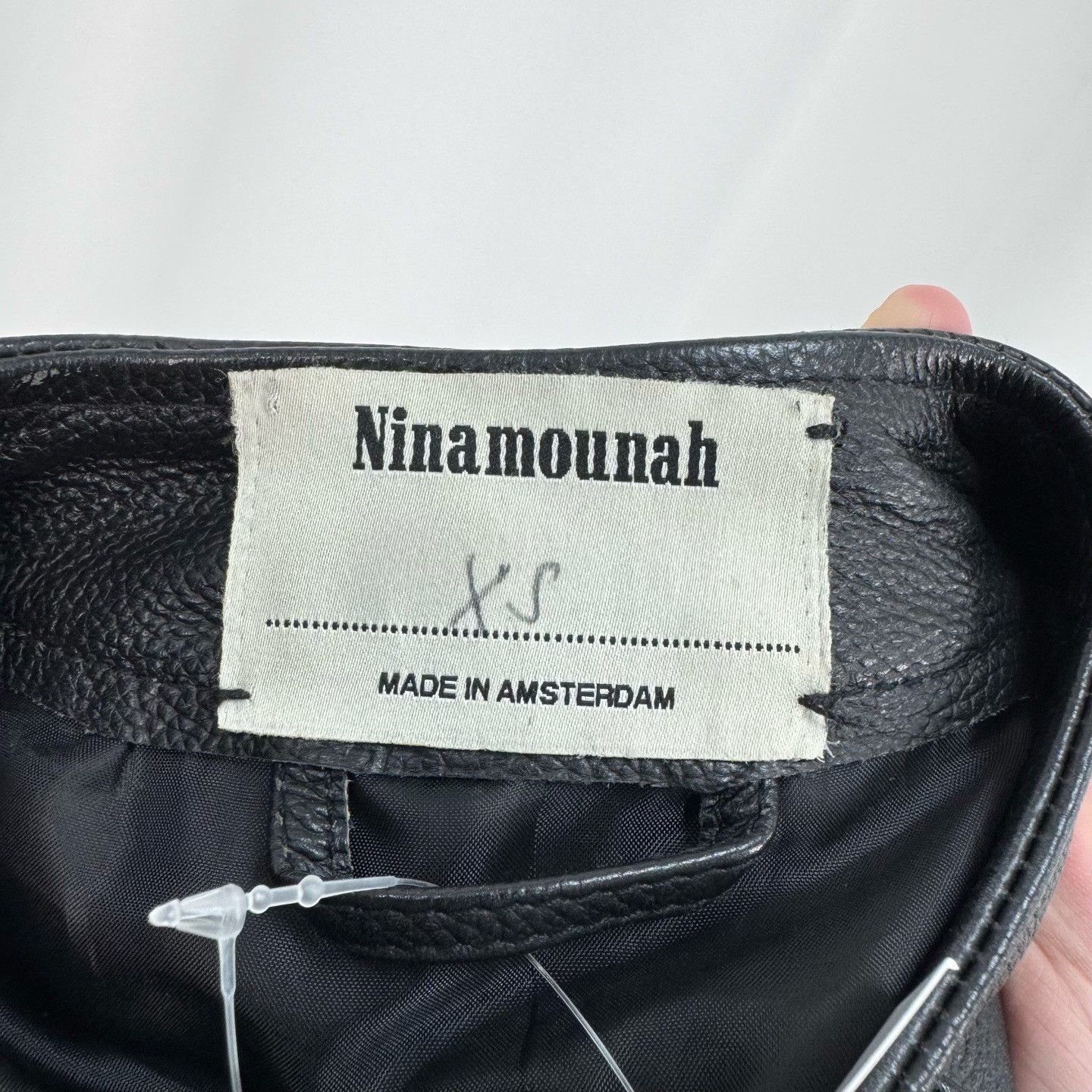 Other Nina Mounah Short Leather Jacket Size XS / US 0-2 / IT 36-38 - 5 Thumbnail