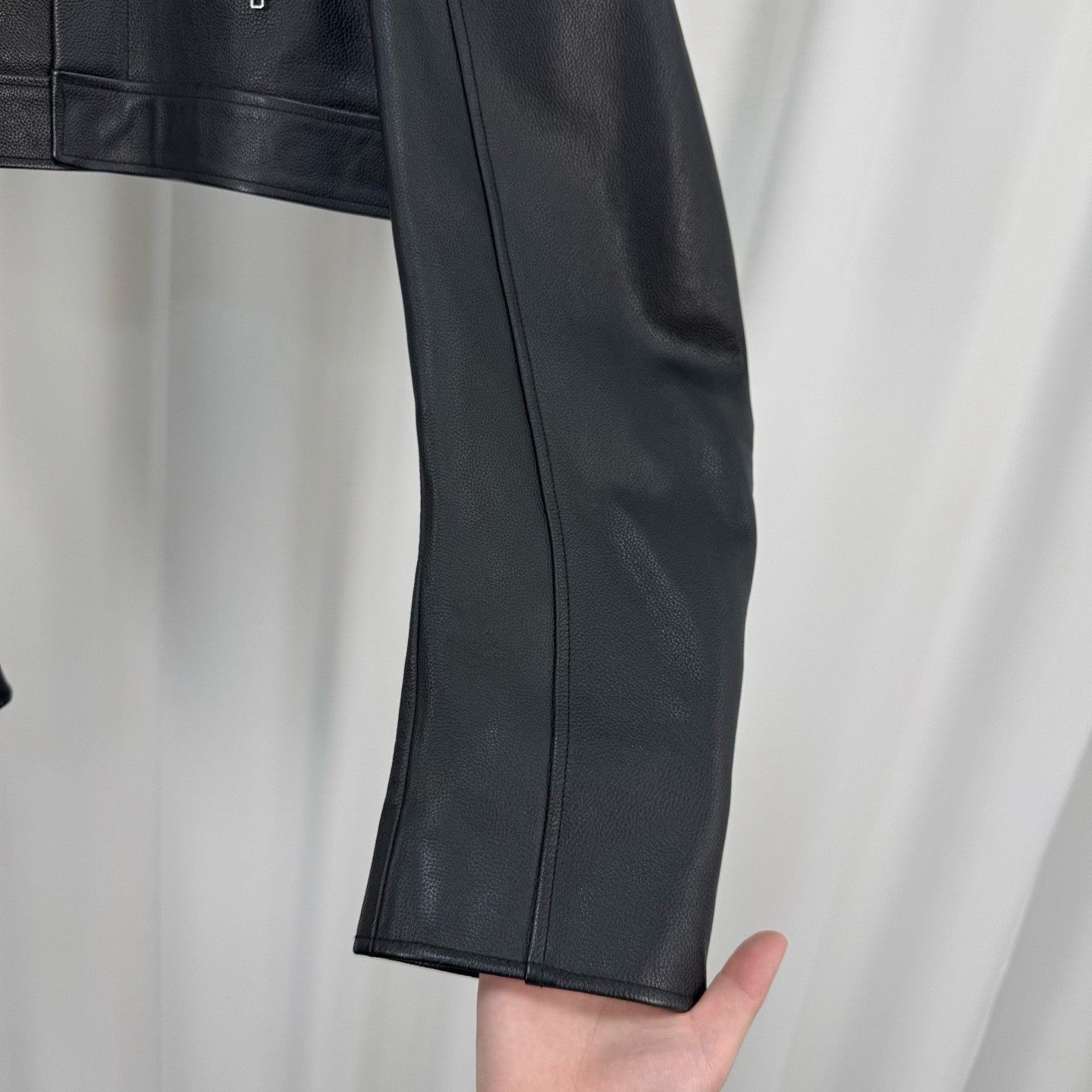 Other Nina Mounah Short Leather Jacket Size XS / US 0-2 / IT 36-38 - 4 Thumbnail