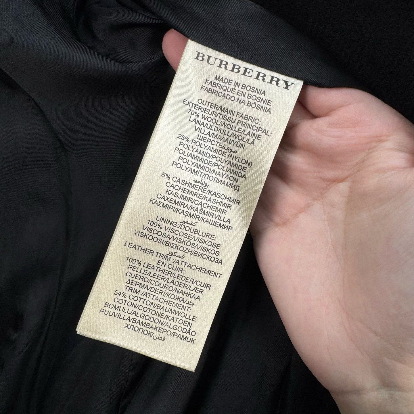 Burberry Burberry Double-Breasted Wool Leather Panel Coat Size XXS / US 00 / IT 34 - 6 Thumbnail