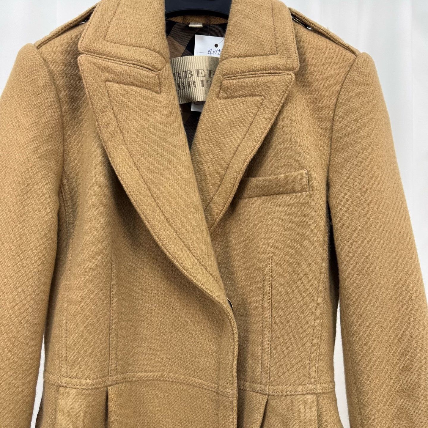 Burberry Burberry Camel Lapel Wool Coat Size XXS / US 00 / IT 34 - 3 Thumbnail