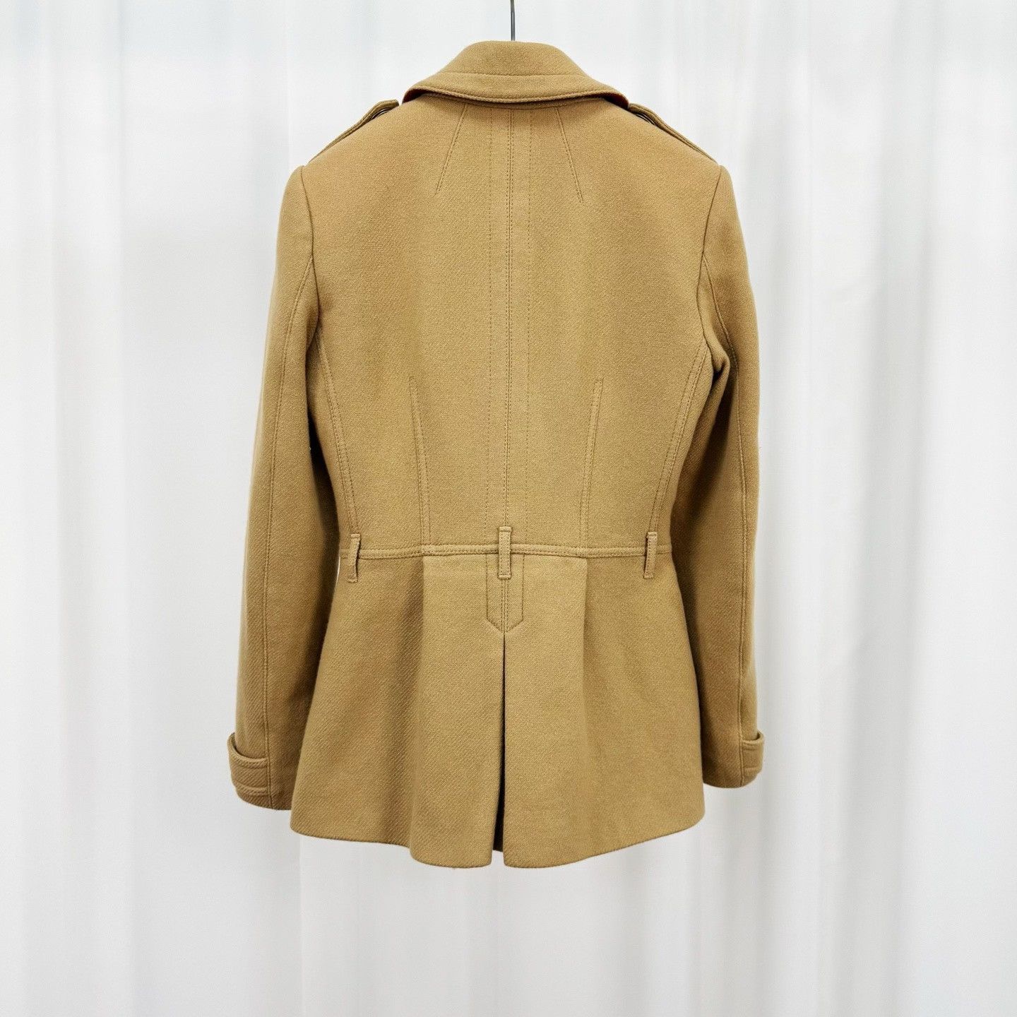 Burberry Burberry Camel Lapel Wool Coat Size XXS / US 00 / IT 34 - 2 Thumbnail