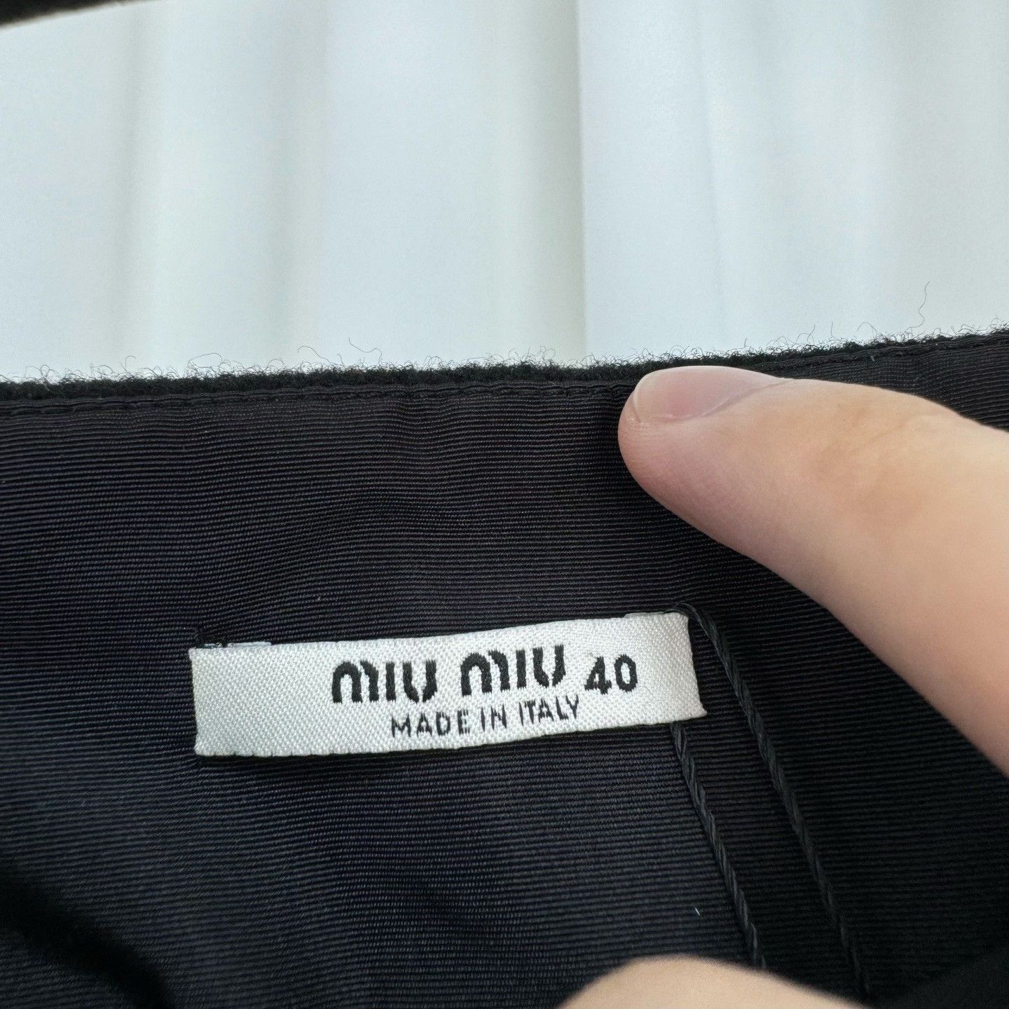 Miu Miu Miu Miu Black Wool Zip Skirt Size 40" / US 18 - 5 Thumbnail