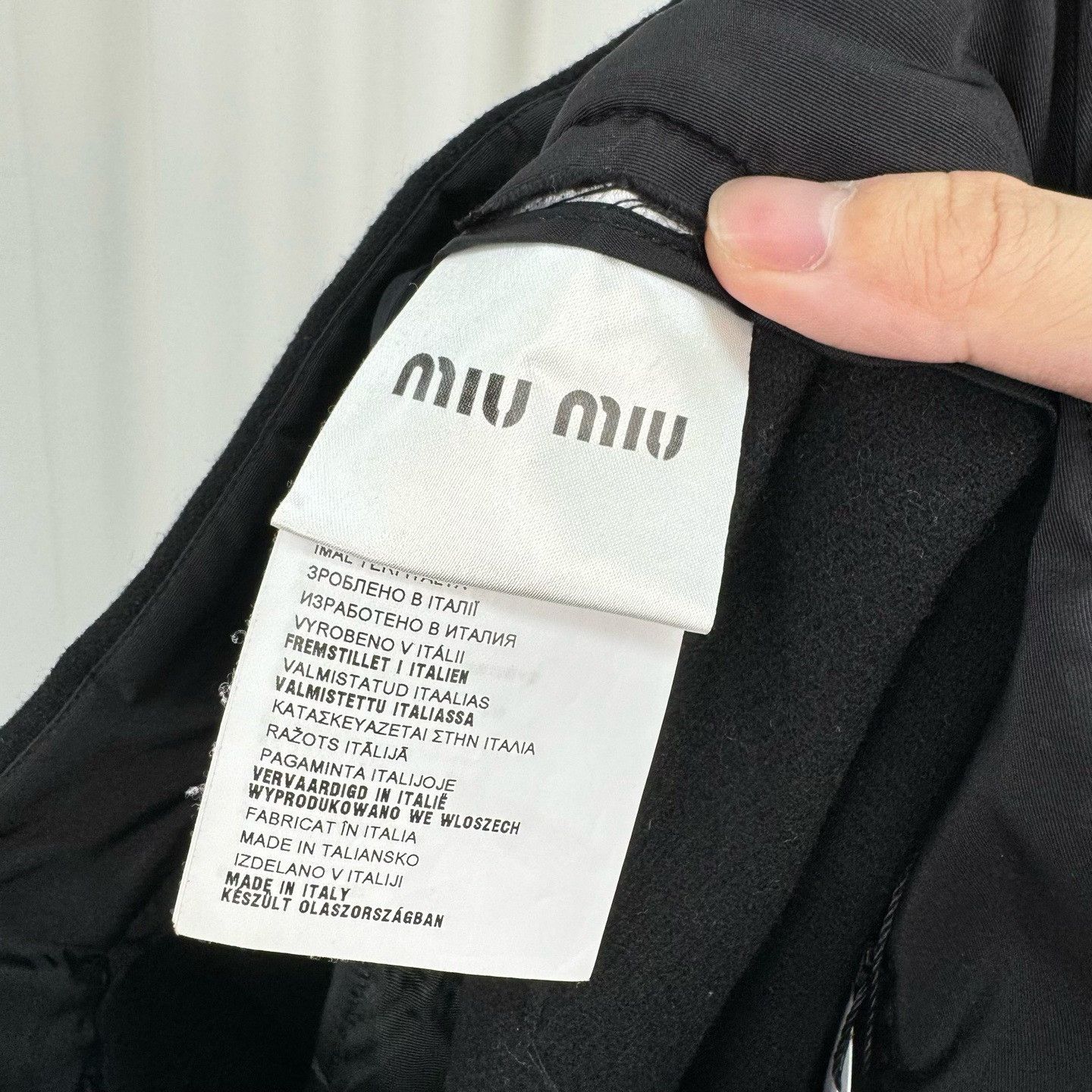 Miu Miu Miu Miu Black Wool Zip Skirt Size 40" / US 18 - 6 Thumbnail