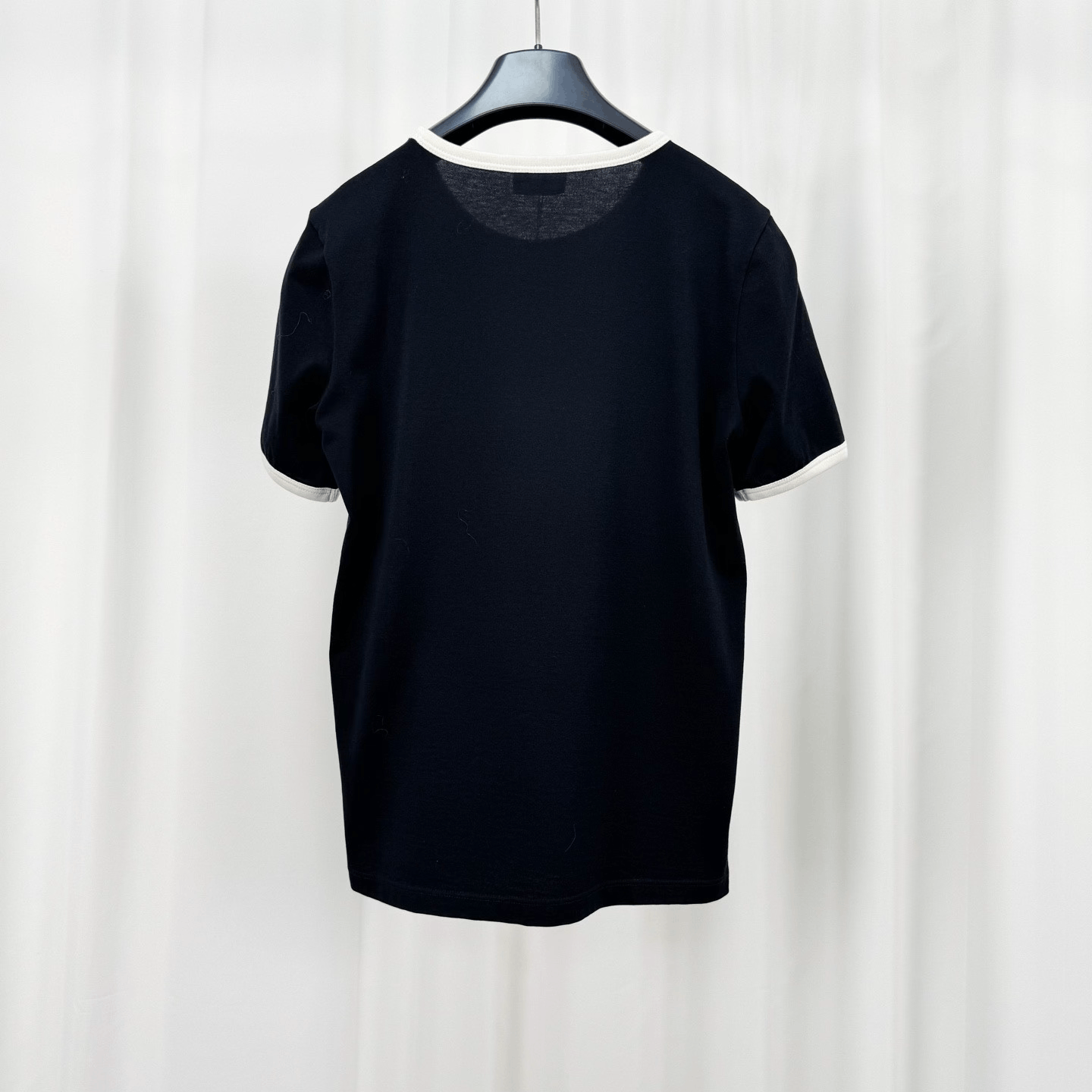 Celine Celine Black Flocked Letter Short-Sleeve Size XS / US 0-2 / IT 36-38 - 2 Thumbnail
