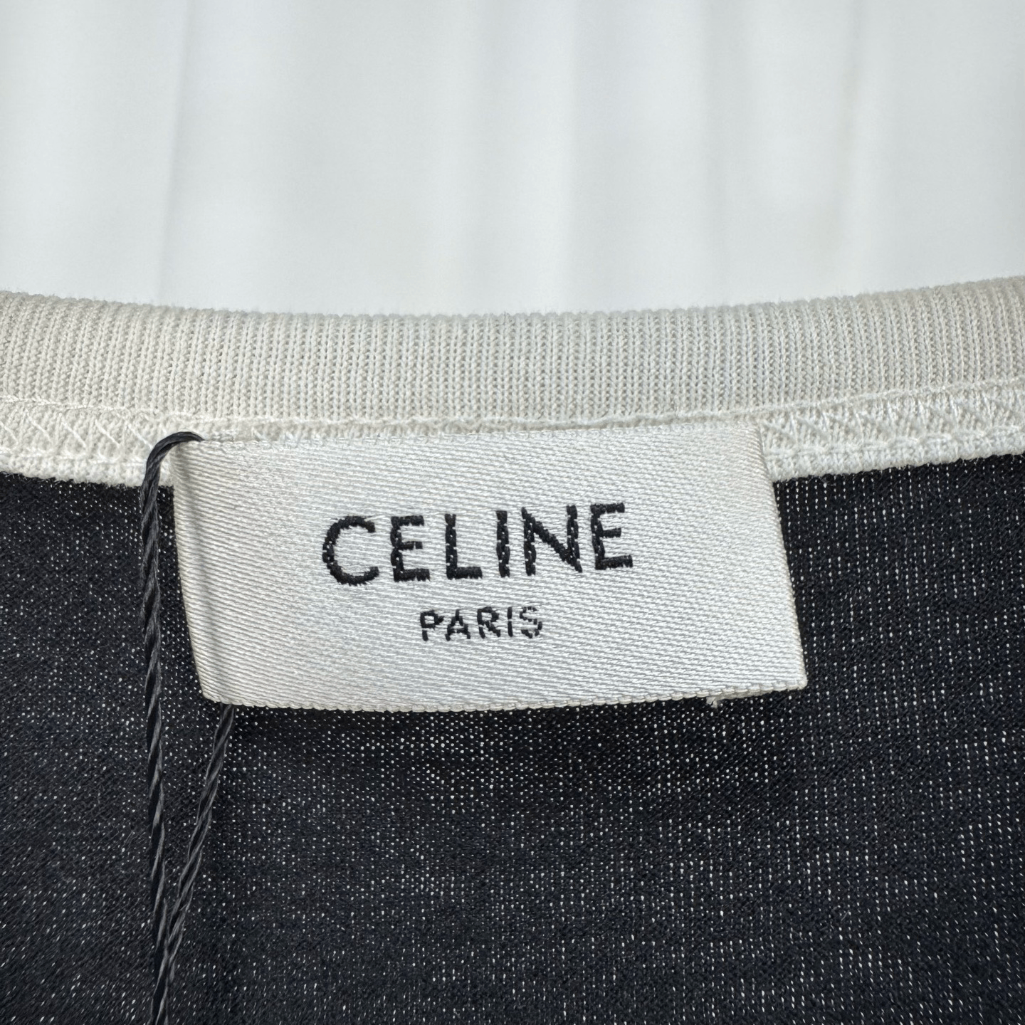 Celine Celine Black Flocked Letter Short-Sleeve Size XS / US 0-2 / IT 36-38 - 5 Thumbnail