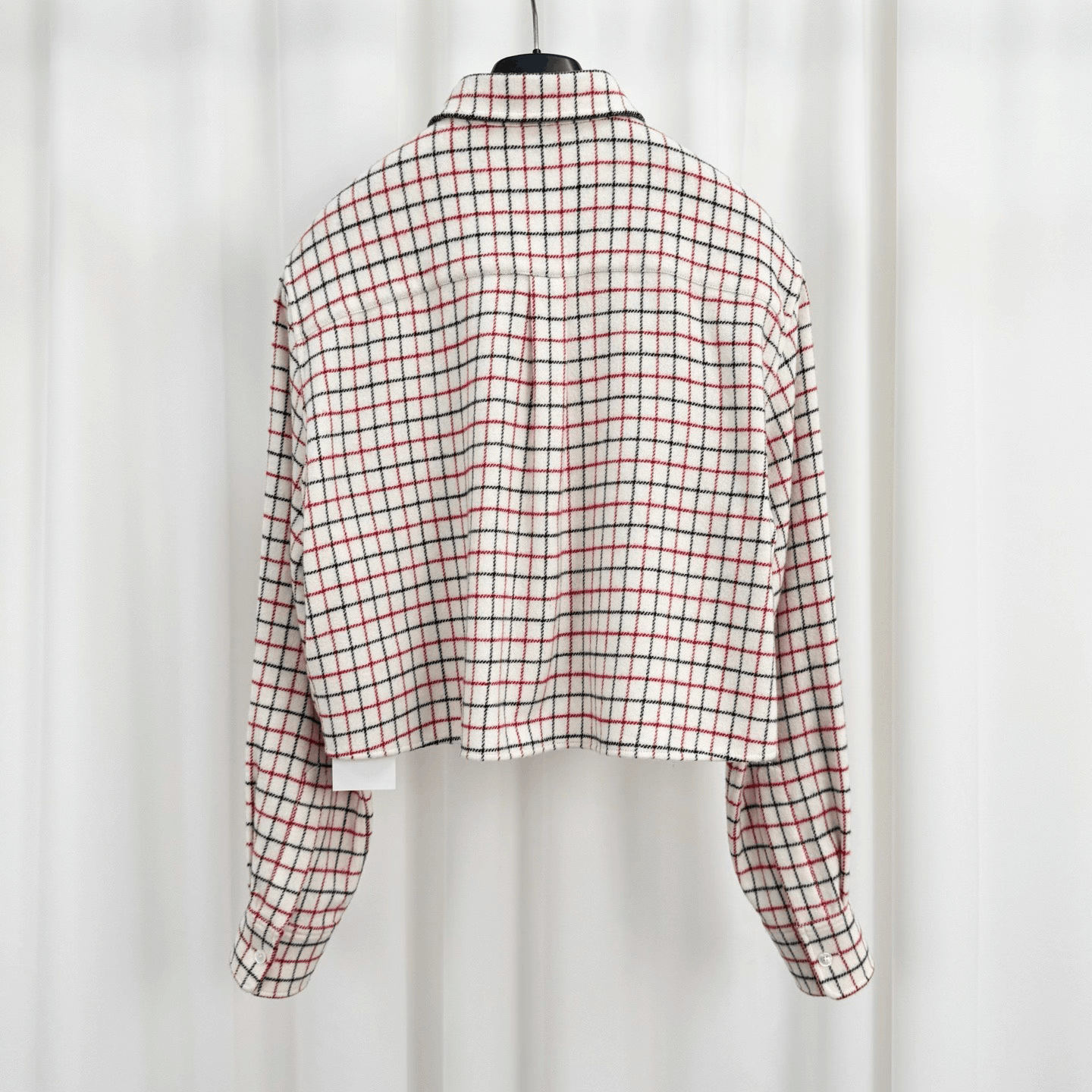 Celine Celine Embroidered Triomphe Wool Plaid Jacket Size XXS / US 00 / IT 34 - 2 Thumbnail