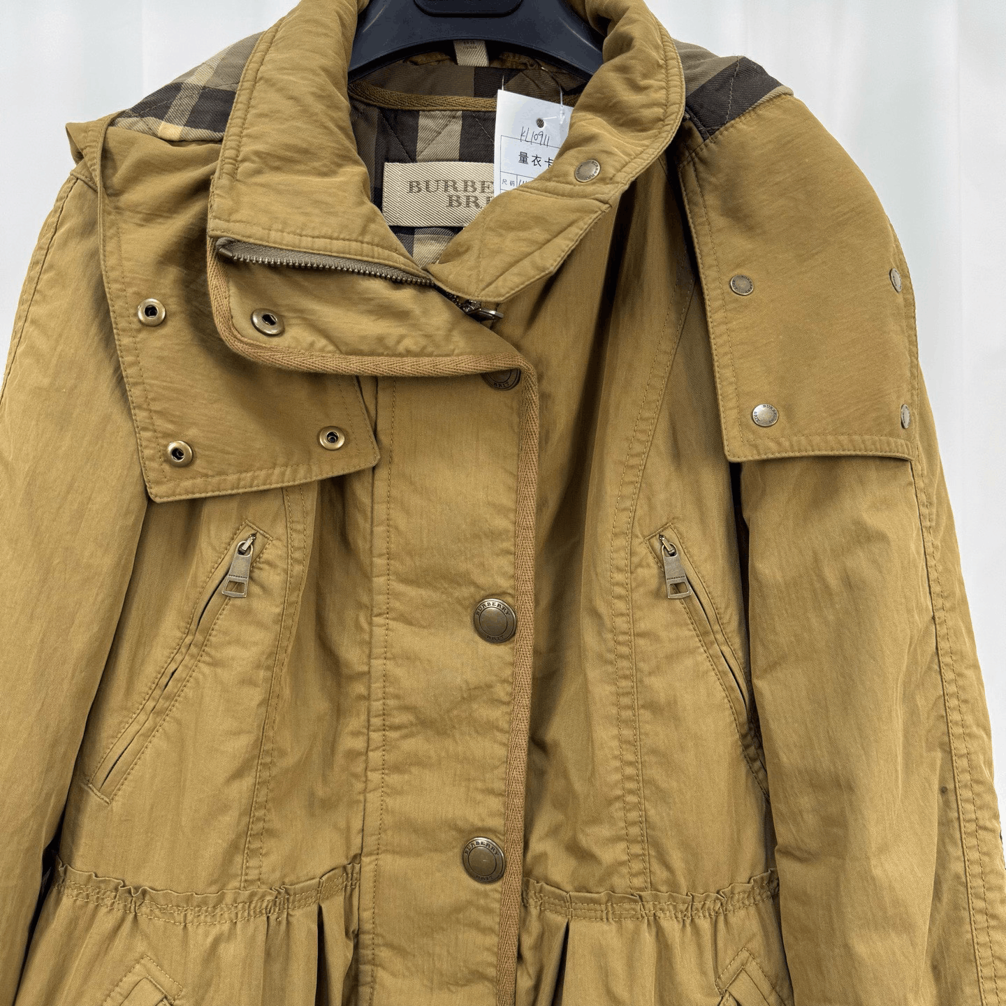 Burberry Burberry Check Cotton Coat Size XS / US 0-2 / IT 36-38 - 3 Thumbnail