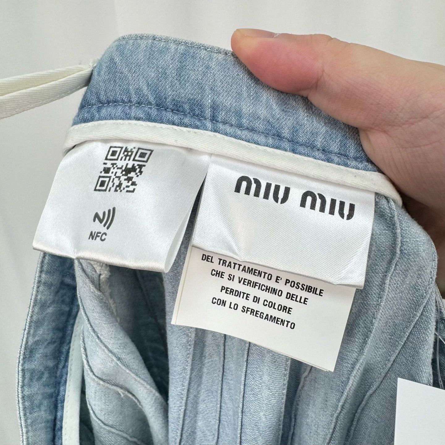 Miu Miu Miu Miu Embroidered Letter Denim Skirt Size 38" / US 16 / IT 52 - 5 Thumbnail