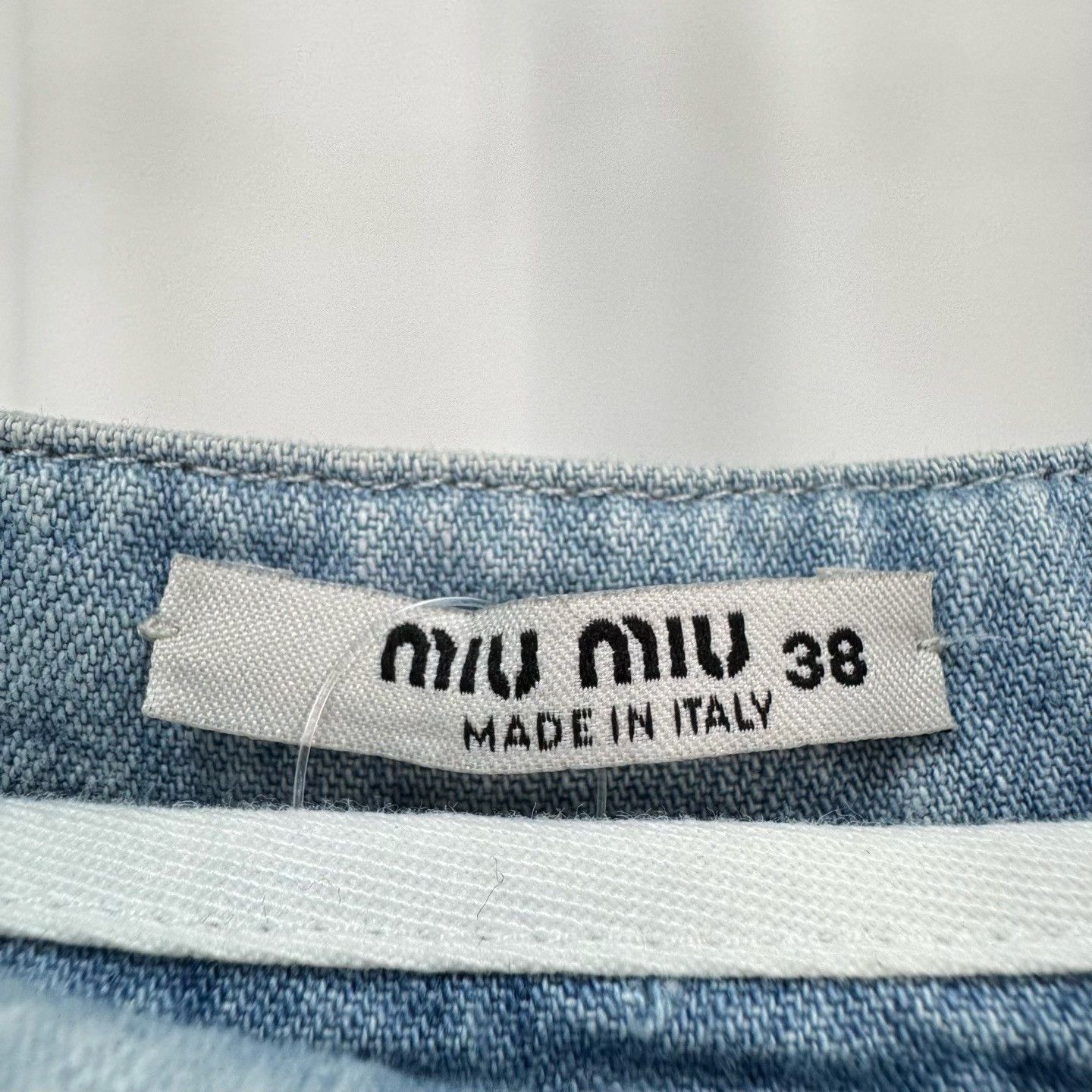 Miu Miu Miu Miu Embroidered Letter Denim Skirt Size 38" / US 16 / IT 52 - 4 Thumbnail