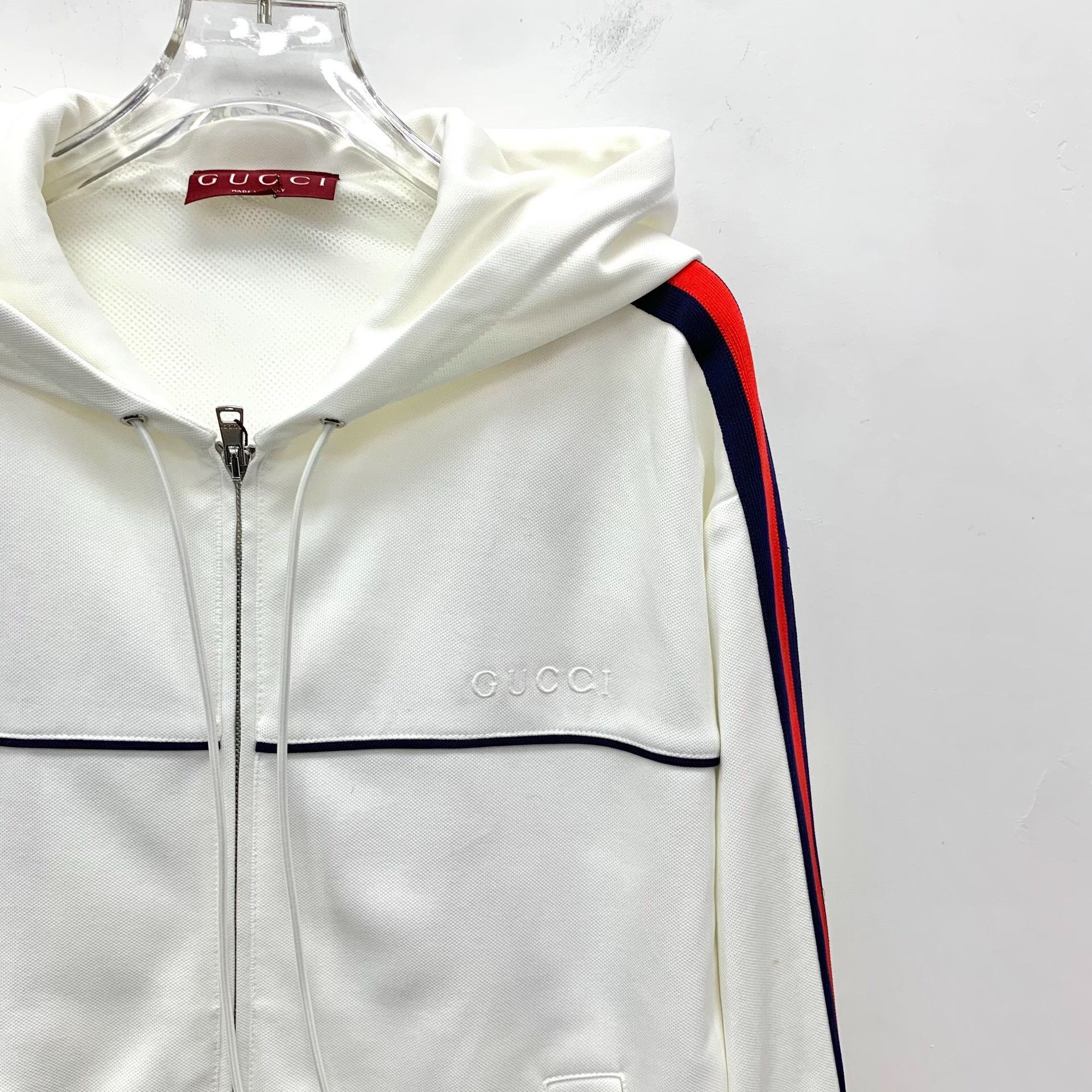 Gucci Gucci Side Stripe Logo Zip Hoodie Size M Size M / US 6-8 / IT 42-44 - 4 Thumbnail